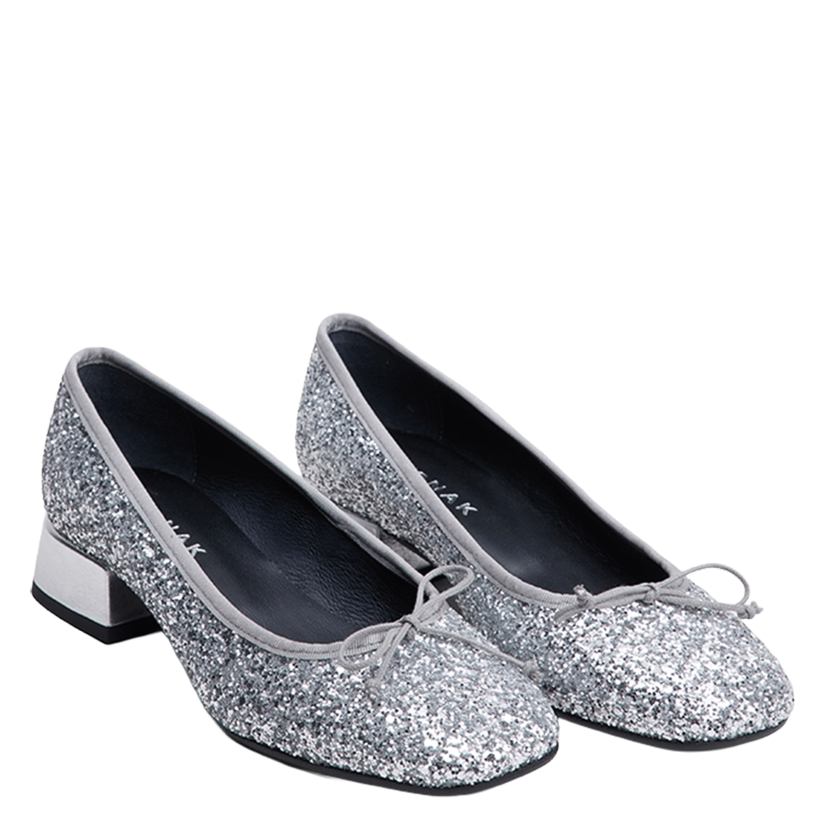 Ballerina's met ronde neus en pailletten JONAK Zilver