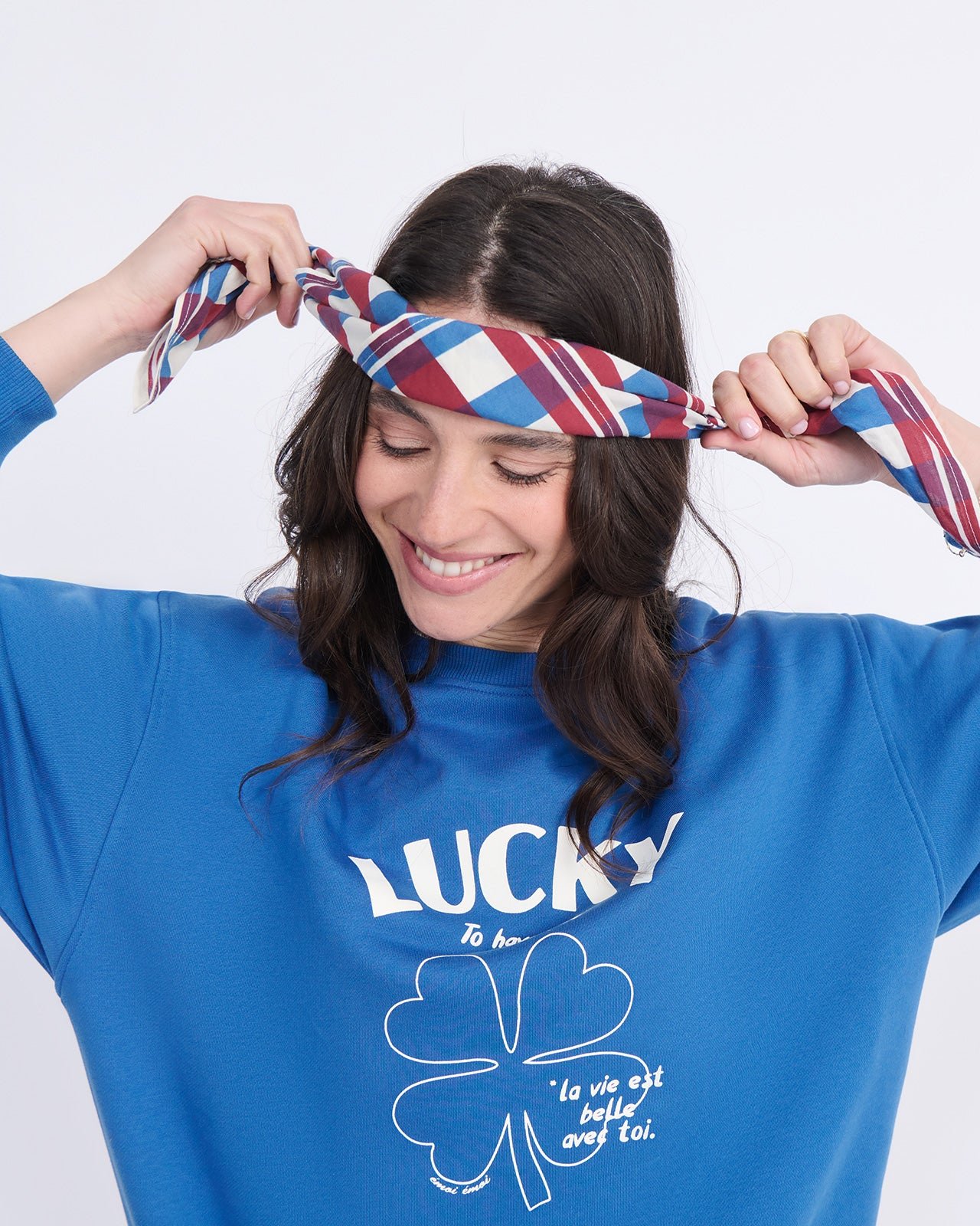Gingham Garden Bandana EMOI EMOI Multicolored