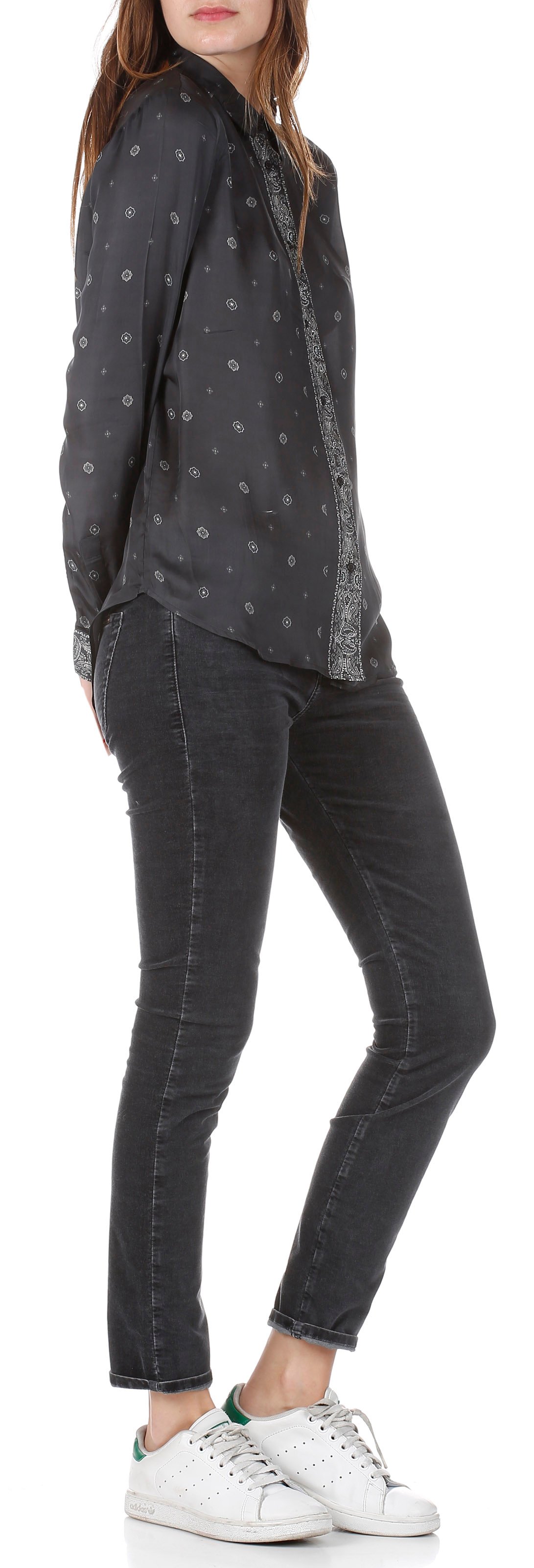 Raja bandana-print satin shirt SWILDENS Black