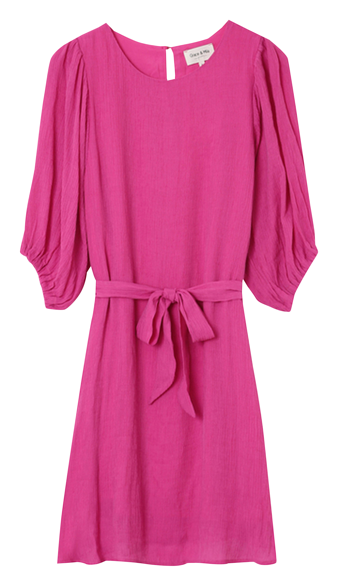 Short straight-cut round-neck dress GRACE ET MILA Pink