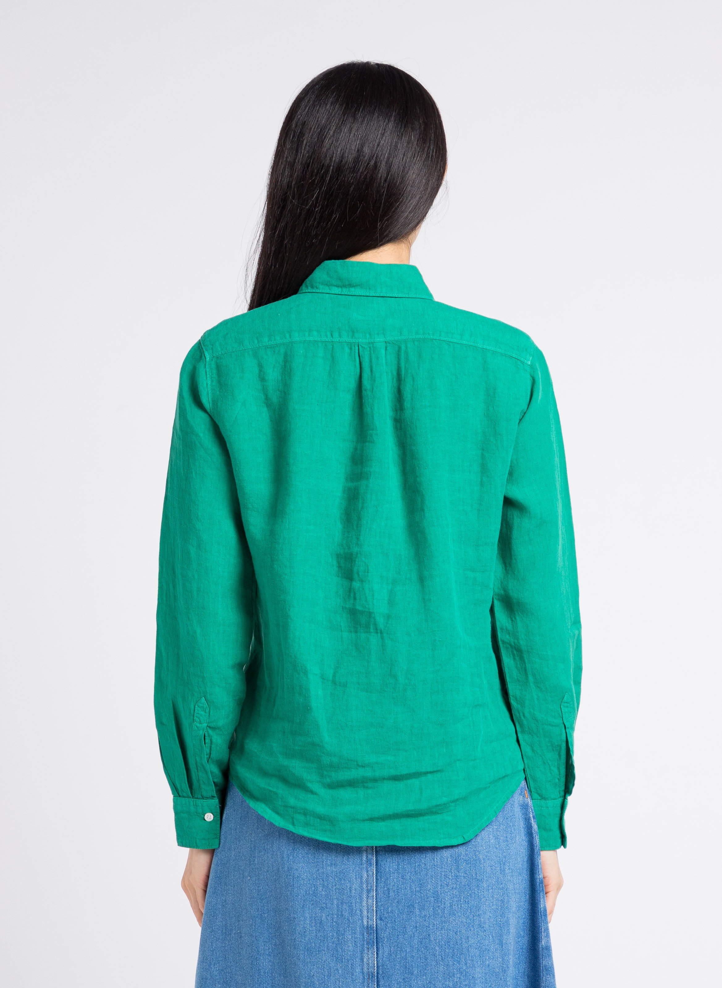 Chemise col classique en lin  HARTFORD Vert