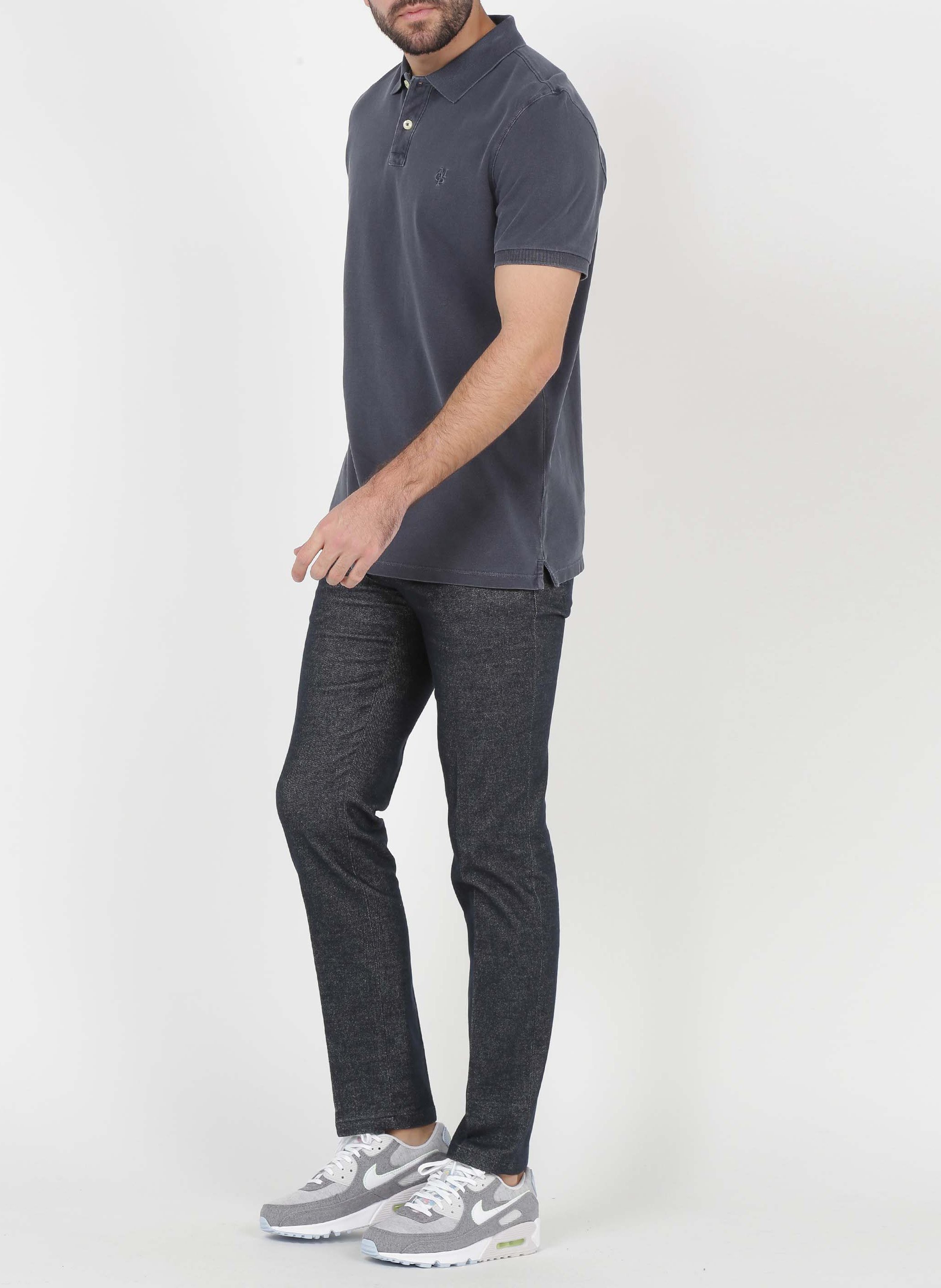 Polo regular-fit brodé en coton piqué MARC O'POLO Bleu