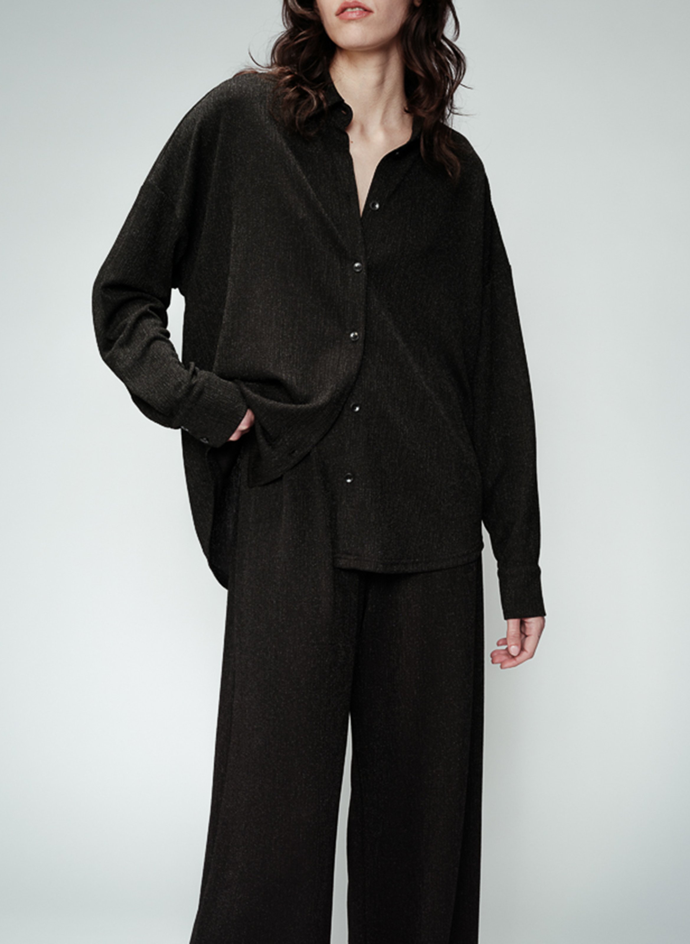 Chemise col classique GRACE ET MILA Black