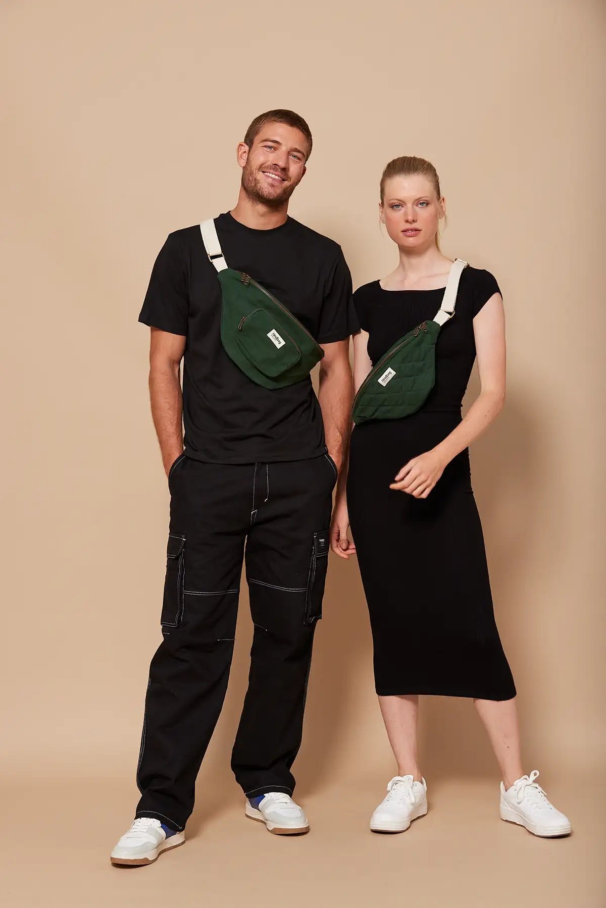 Cotton waist bag Green