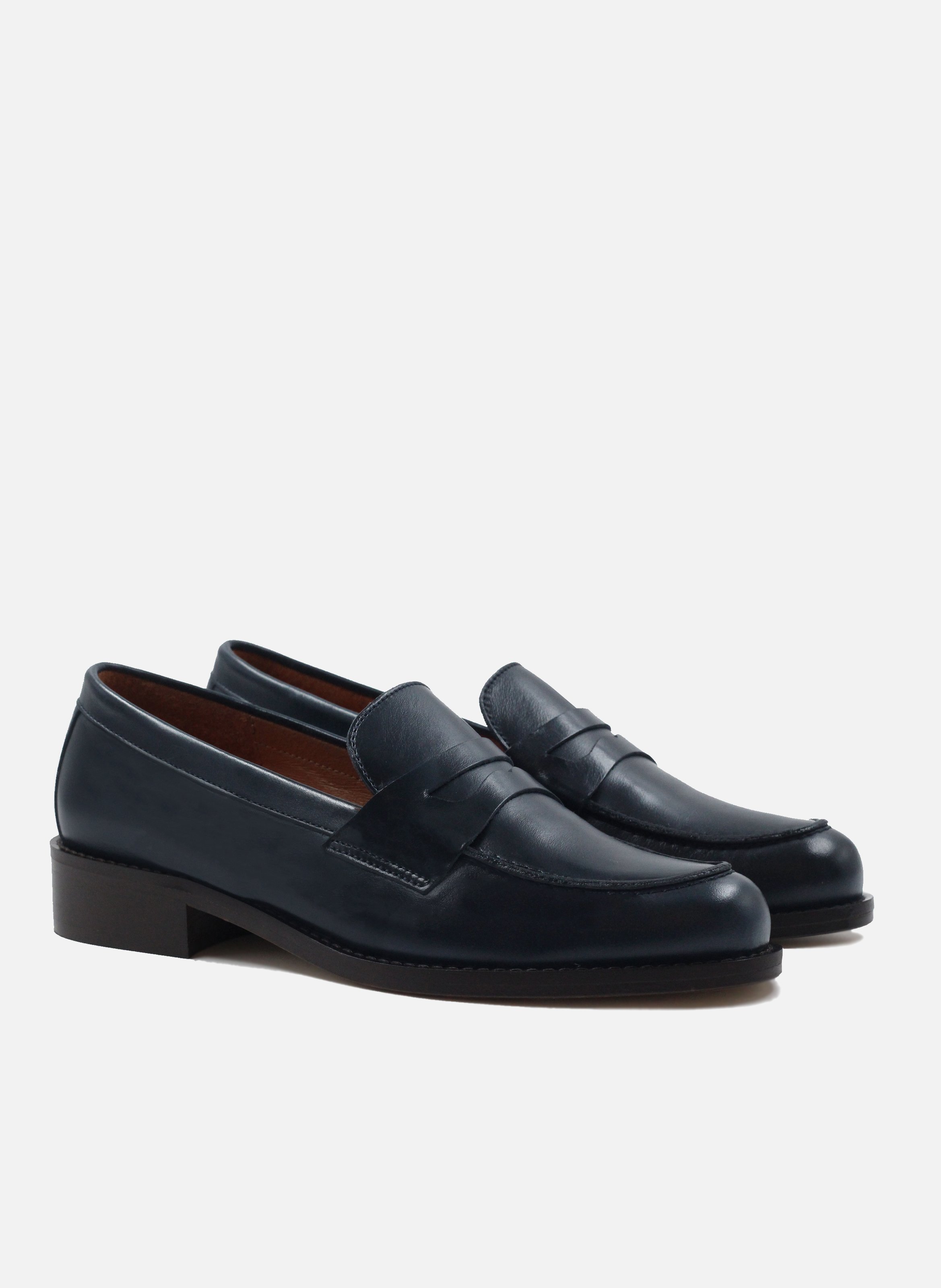 Leather loafers Blue