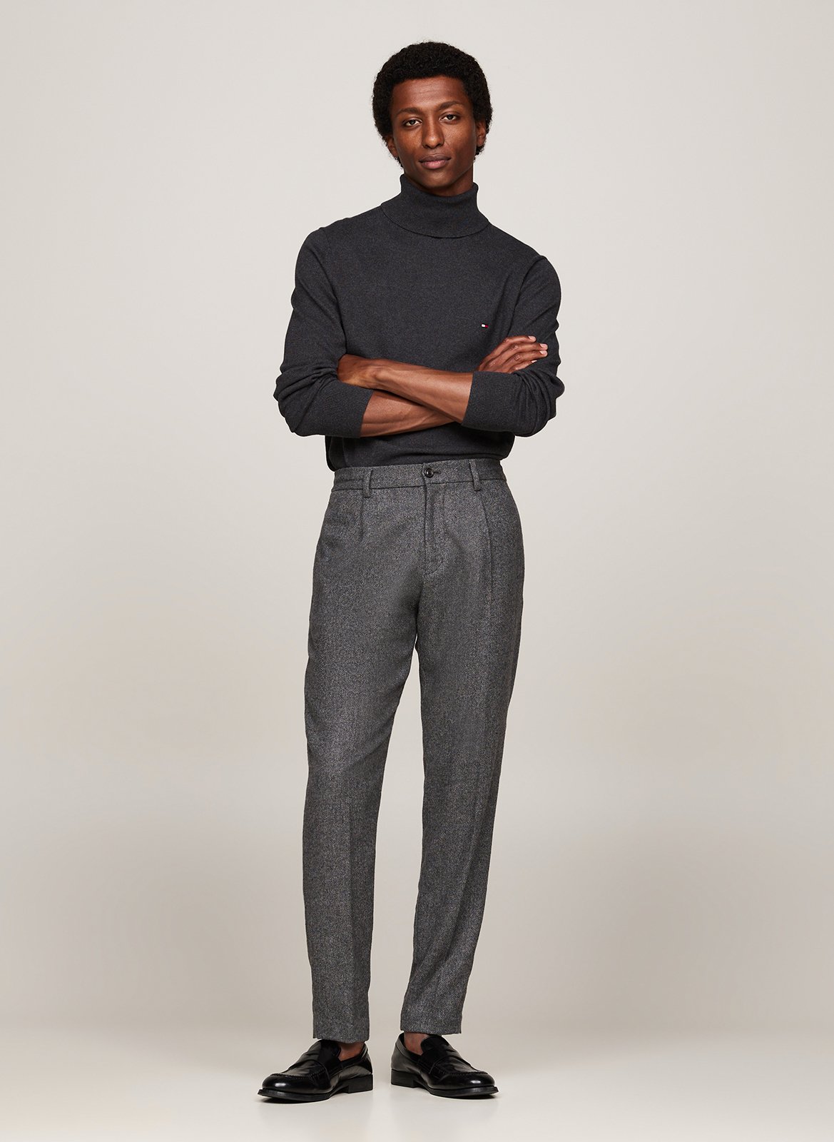 Regular-fit coltrui van biokatoenmix TOMMY HILFIGER Grijs