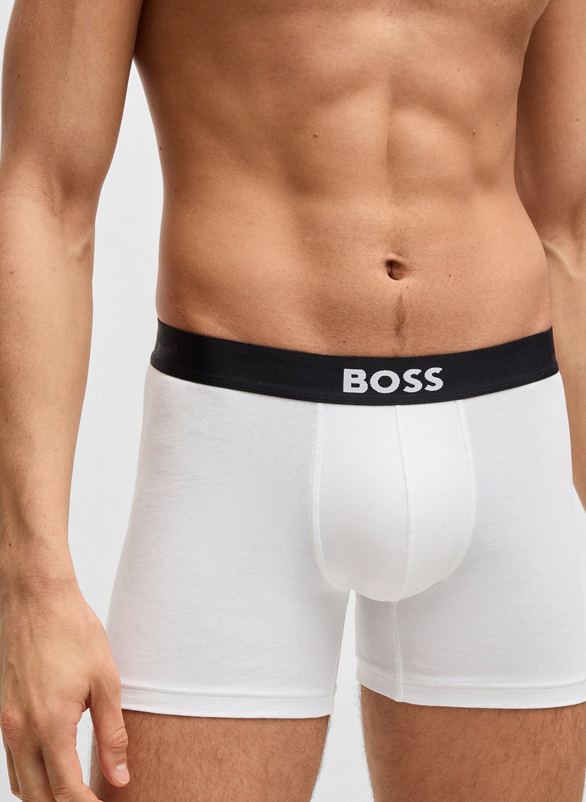 Pack of three cotton trunks BOSS White