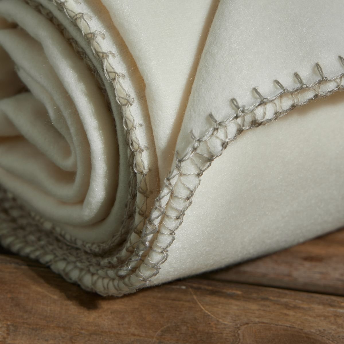 Solid fleece plaid TODAY LINGE DE MAISON White