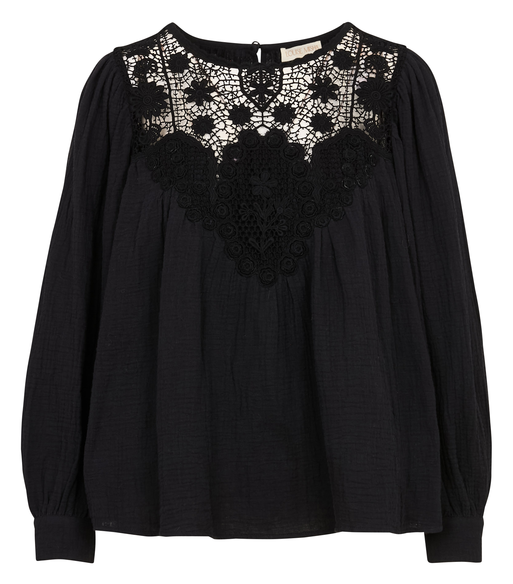 Oversized cotton blouse LOUISE MISHA Black