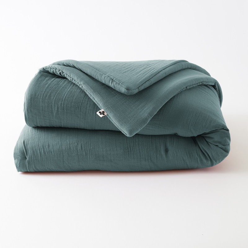 Cotton gauze bedspread or end-of-bed throw L'EFFET PAPILLON