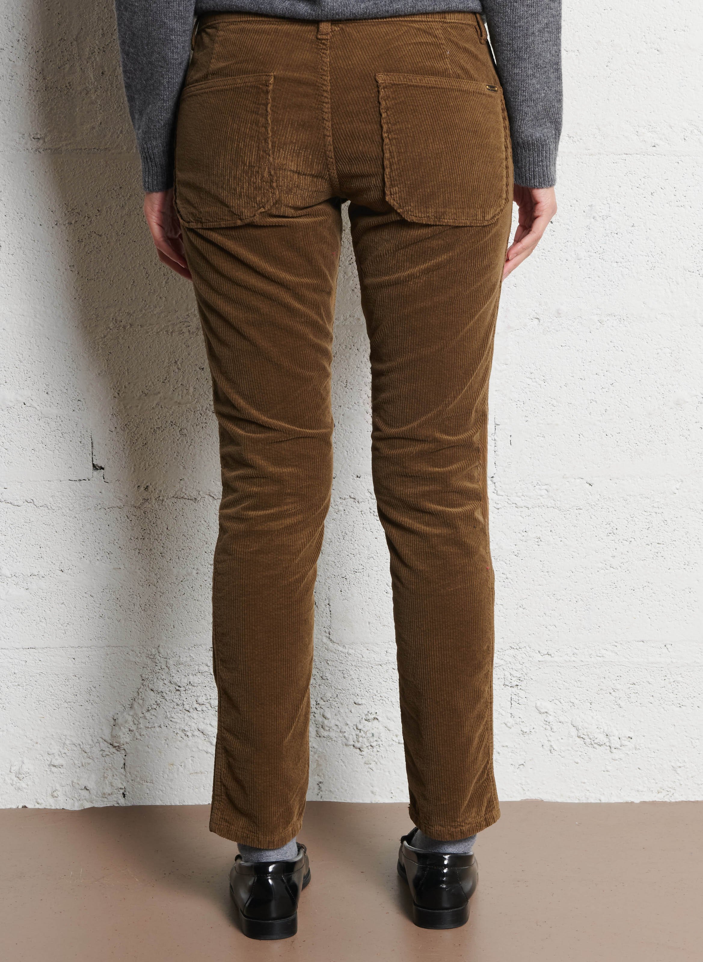 Rechte ribbroek ACQUAVERDE Bruin