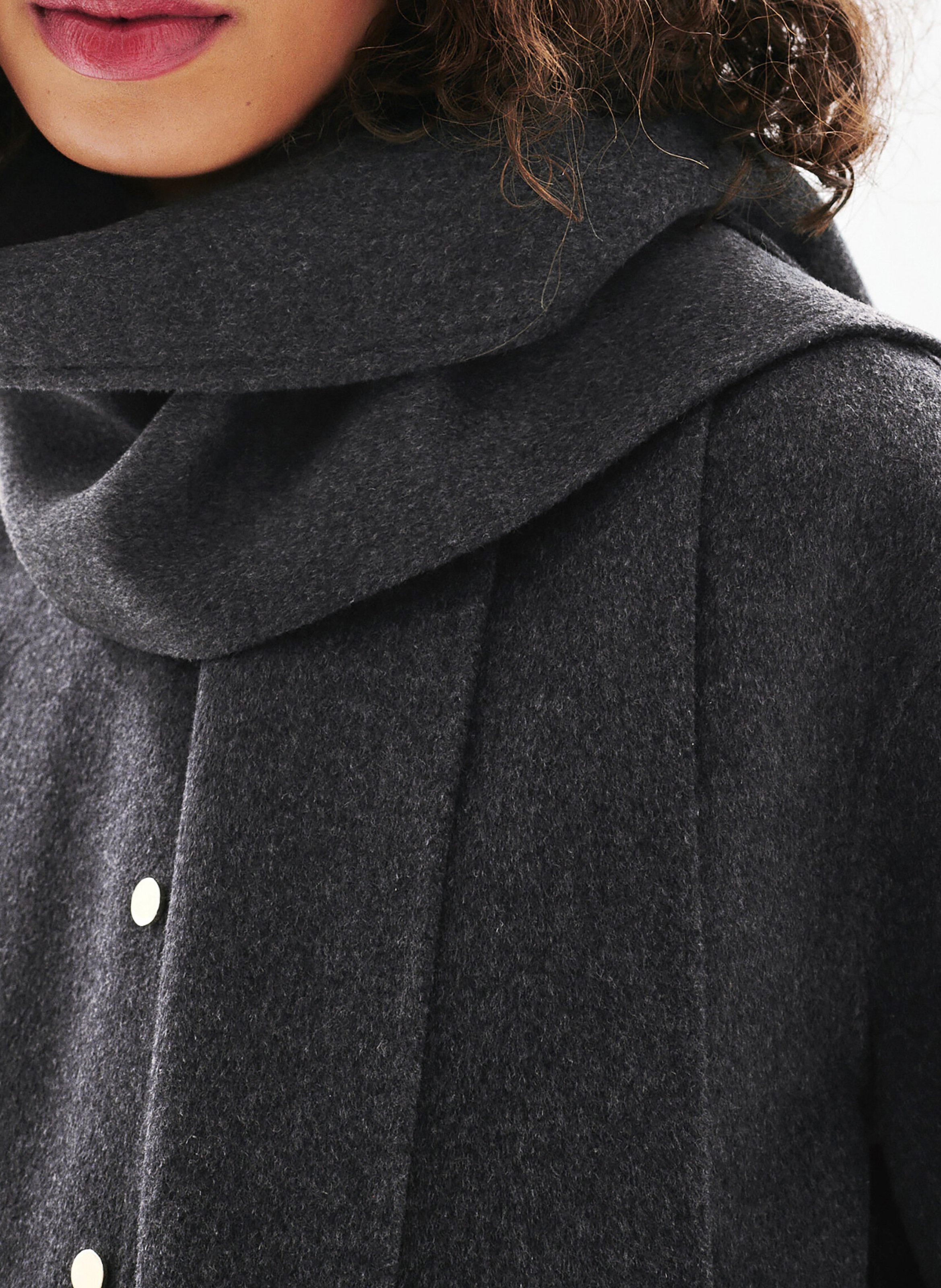 Straight jacket in recycled blended wool CAROLL Grey