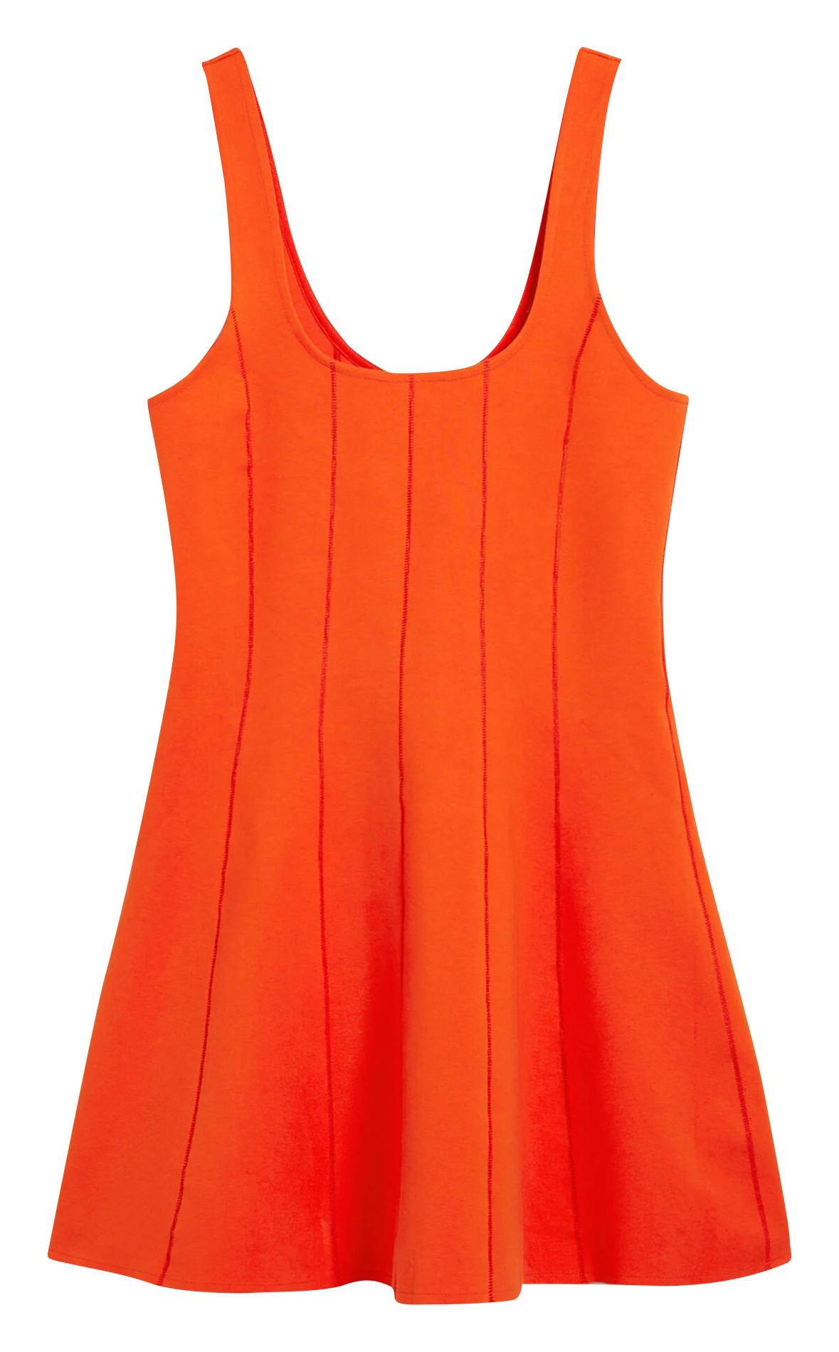 Robe courte col carré en coton mélangé DESIGUAL Orange