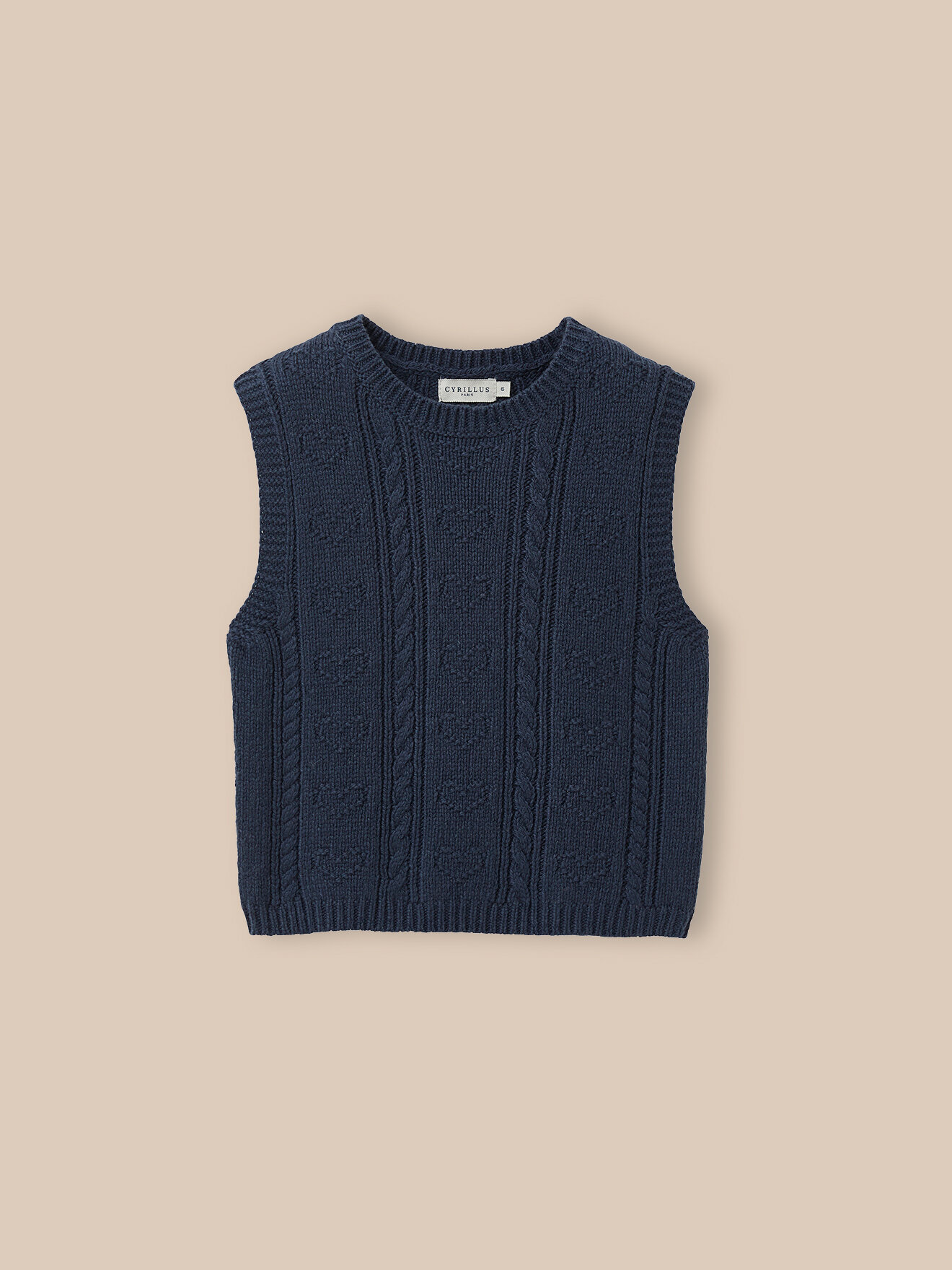 Sleeveless sweater - RWS* wool CYRILLUS Blue