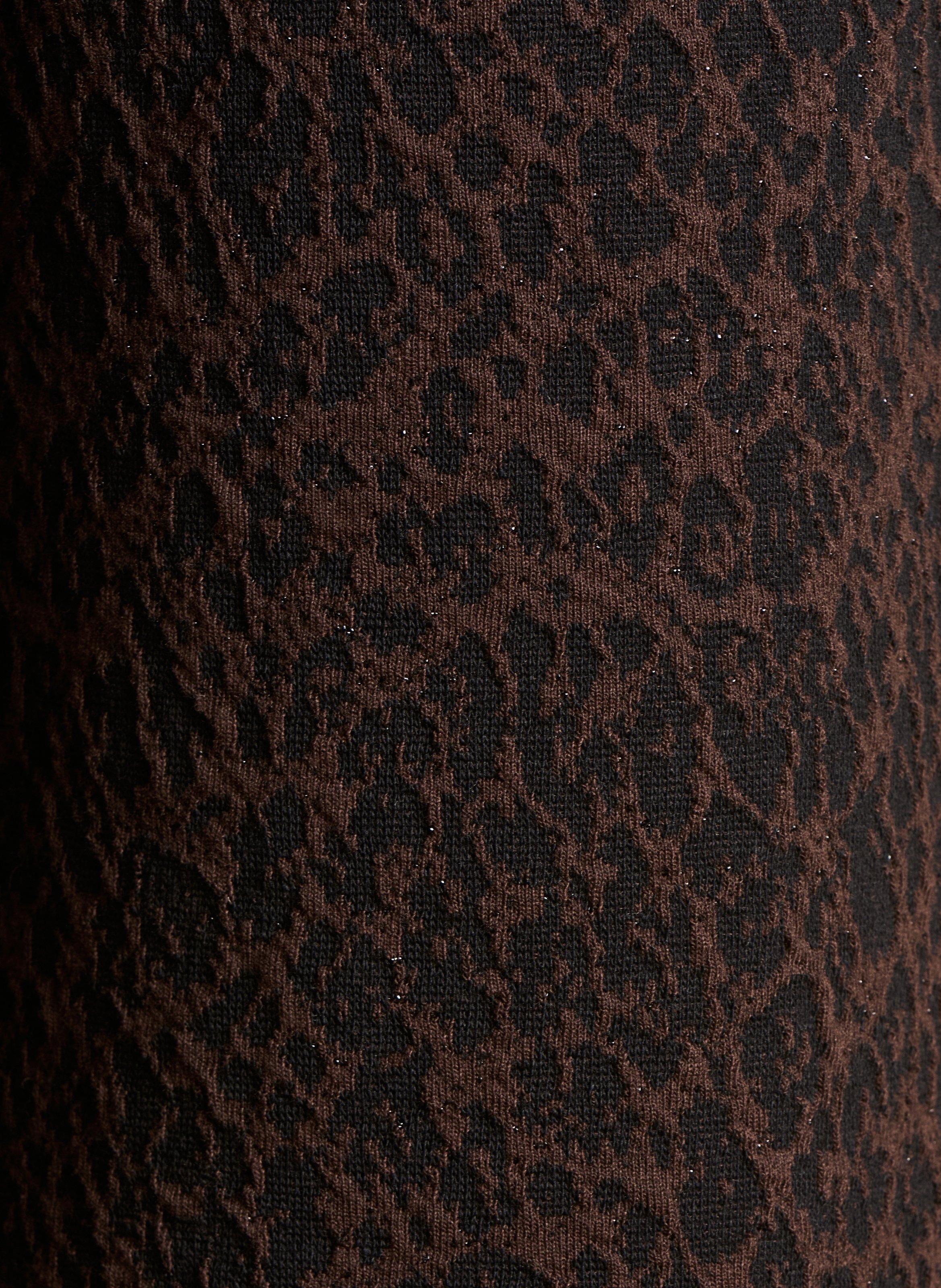 Weit geschnittene Jacquard-Hose LA FEE MARABOUTEE Braun