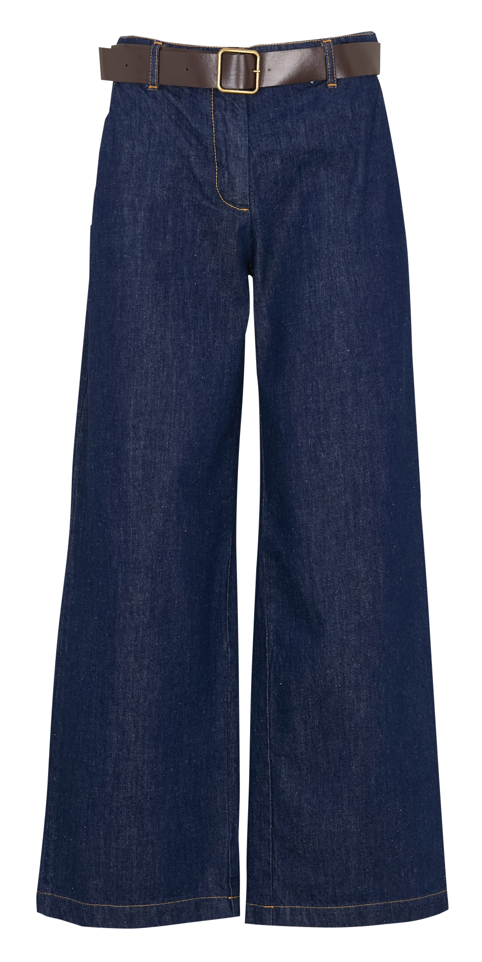 Straight cotton-blend pants PLEASE Blue