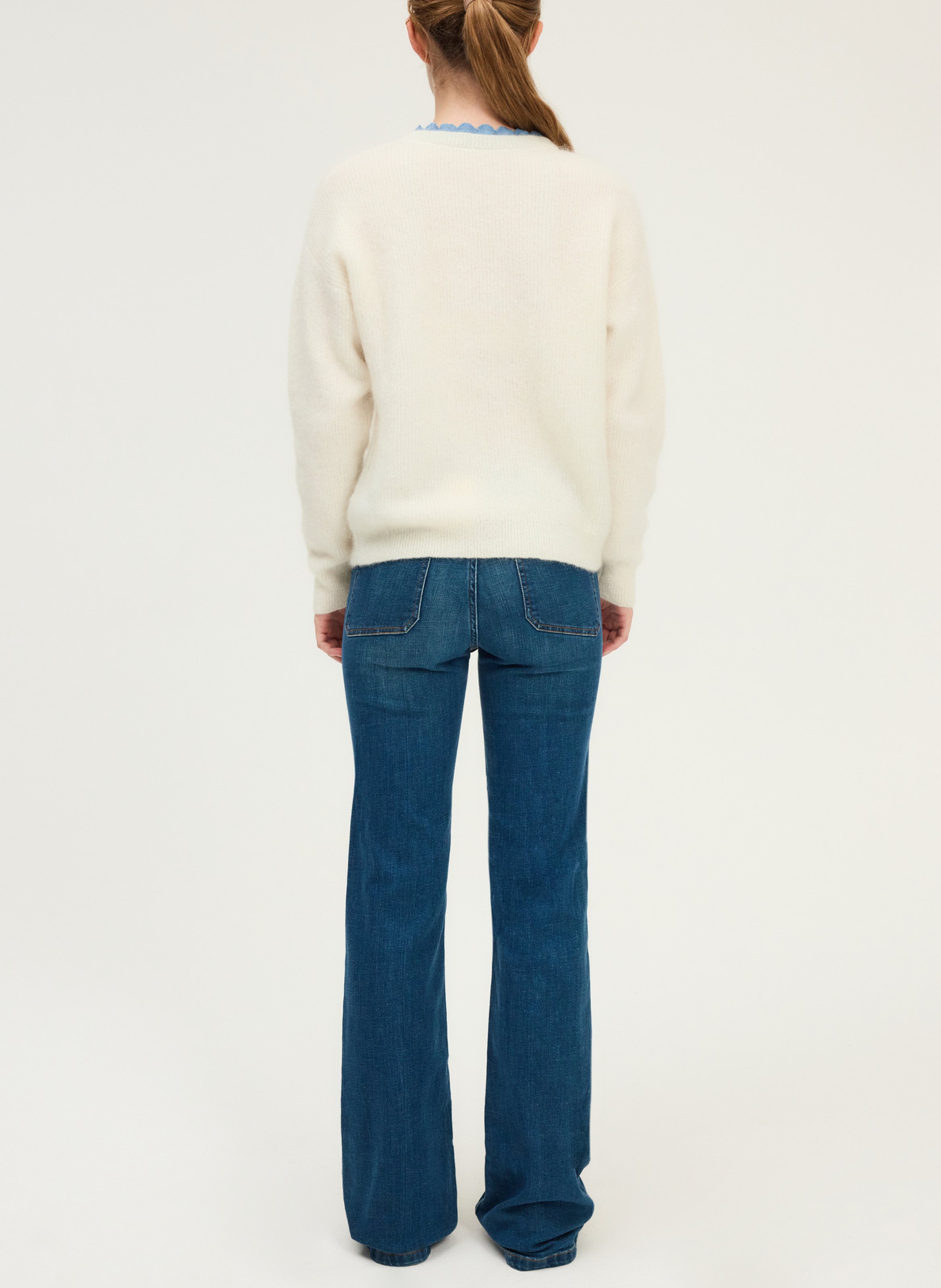 Grandad-collar sweater PABLO Beige