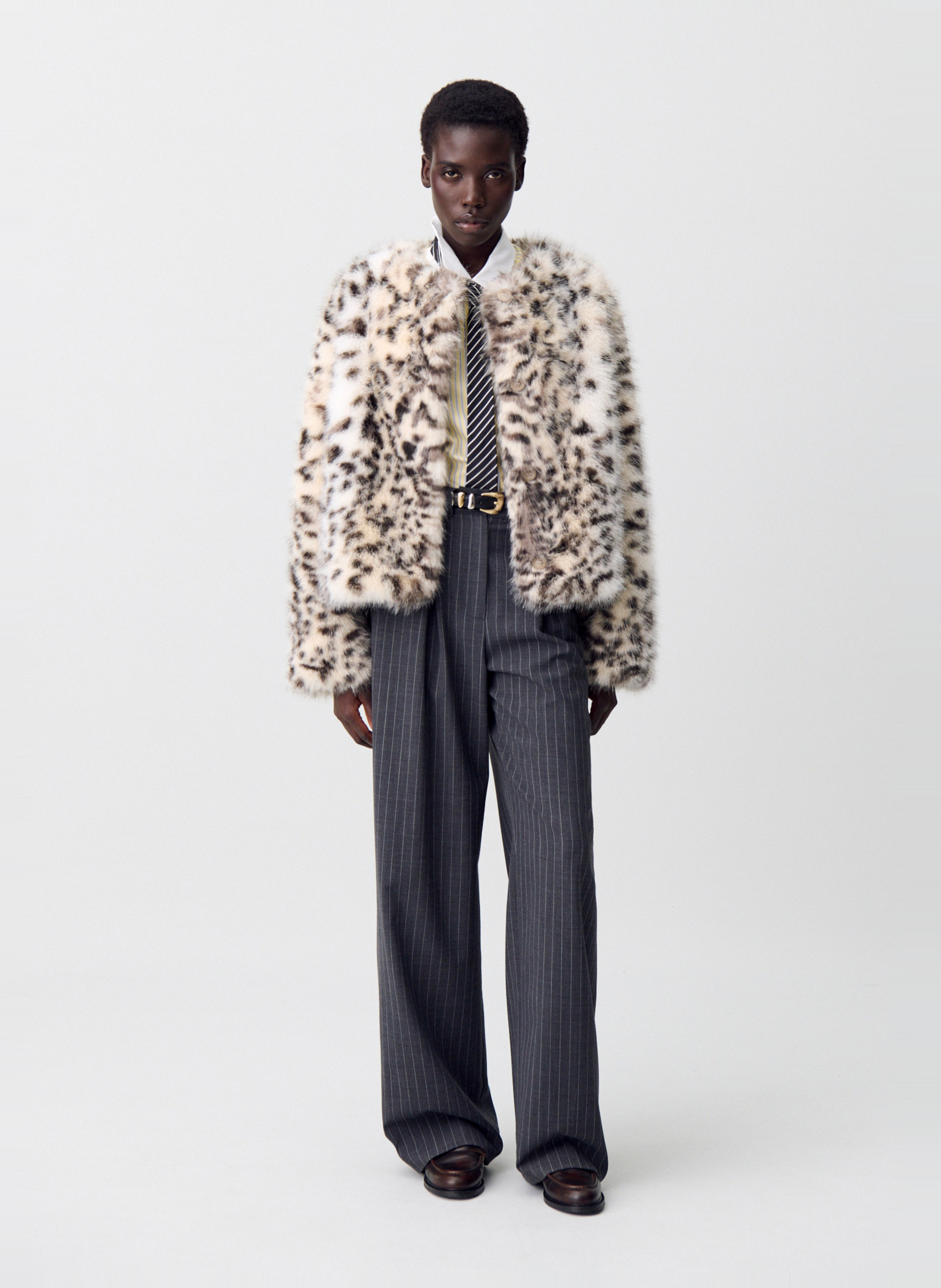 Manteau imprimé en fausse fourrure CLAUDIE PIERLOT Multicolore