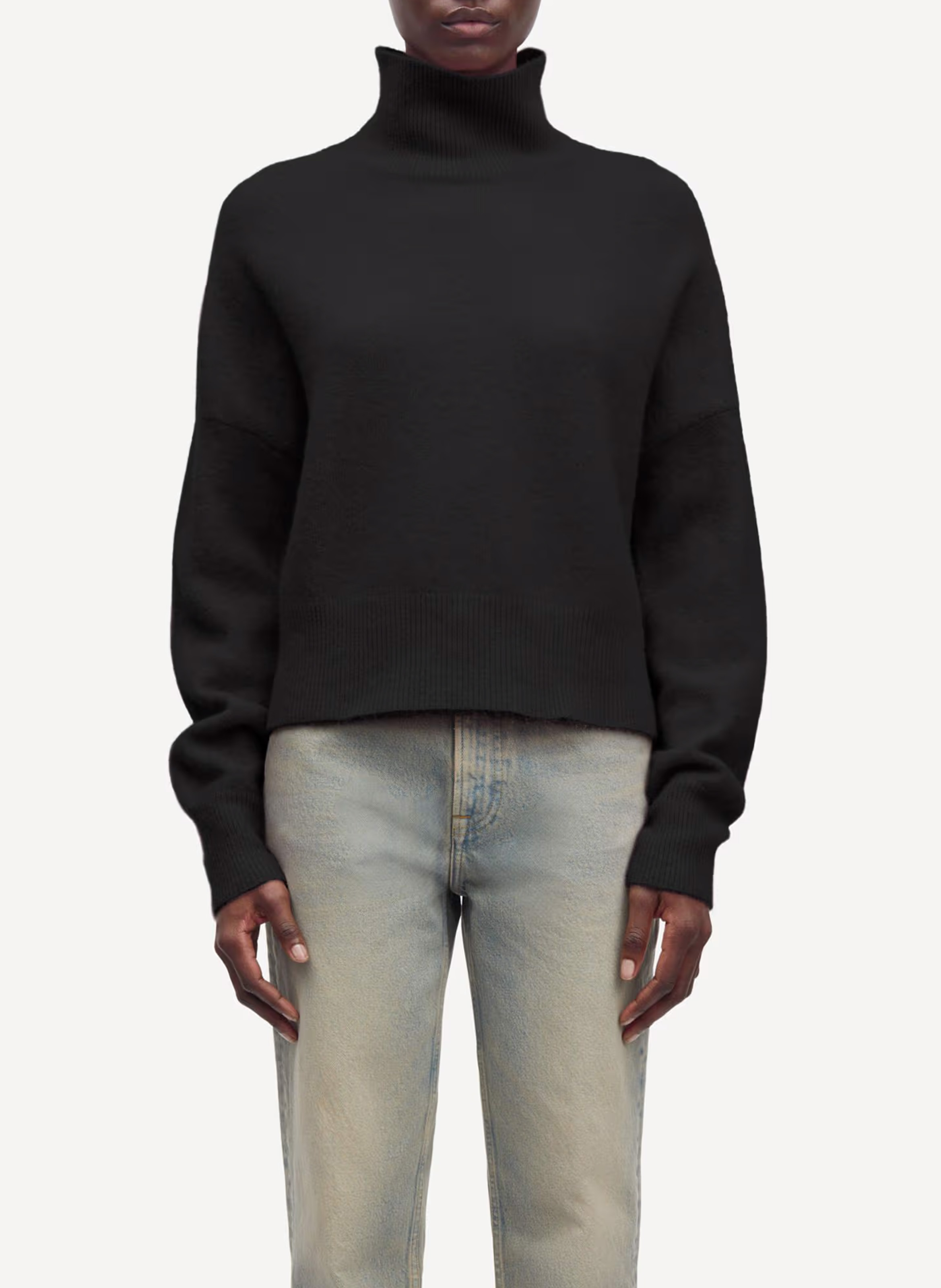 Pull col montant en alpaga et laine mérinos mélangés  SAMSOE SAMSOE