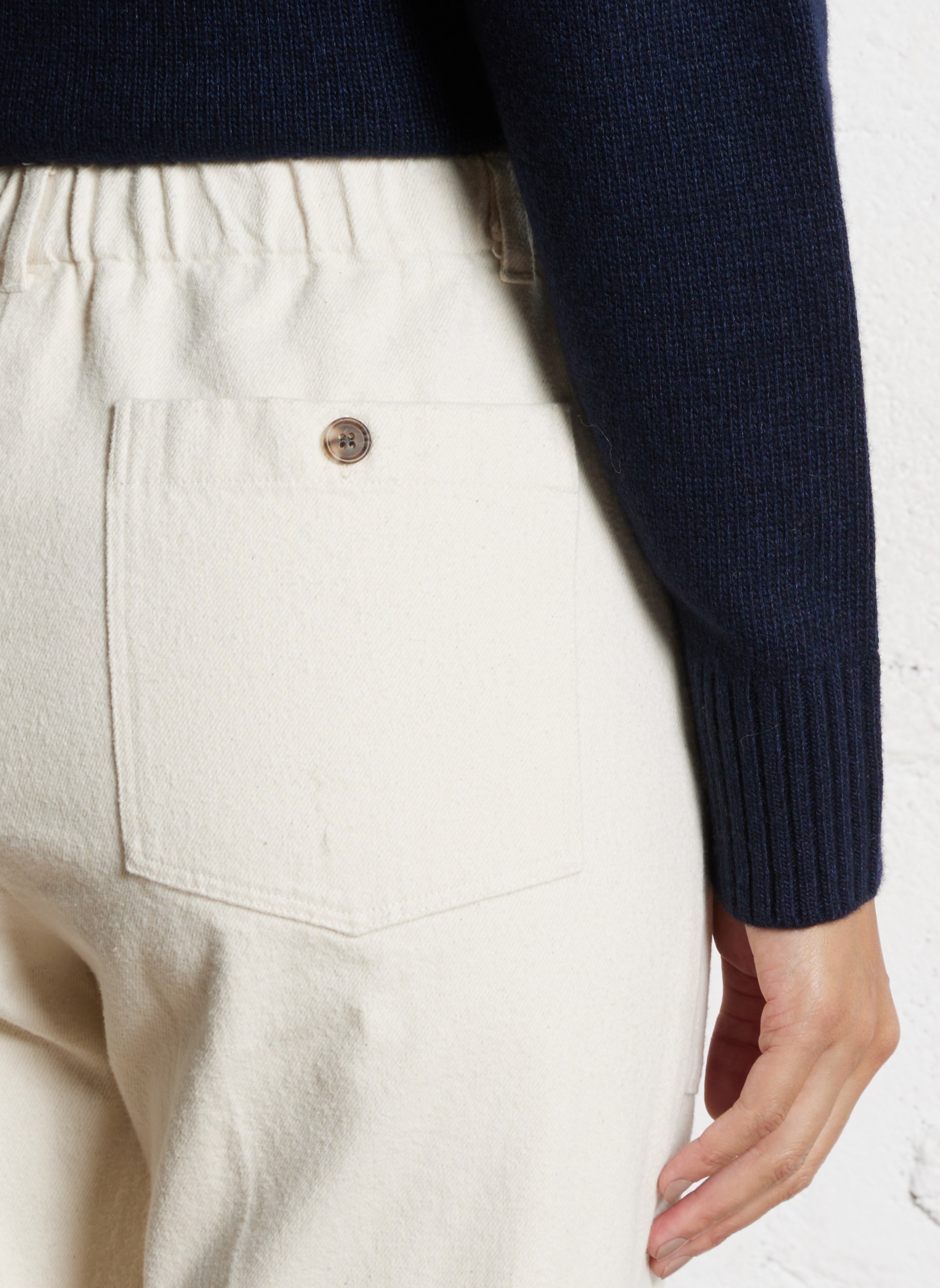 Pantalon droit en coton HARTFORD Beige