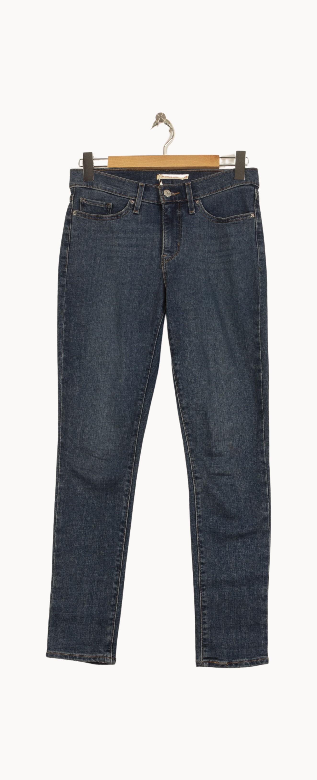 Cropped slim jeans with studs LEVI'S - Seconde main Blue