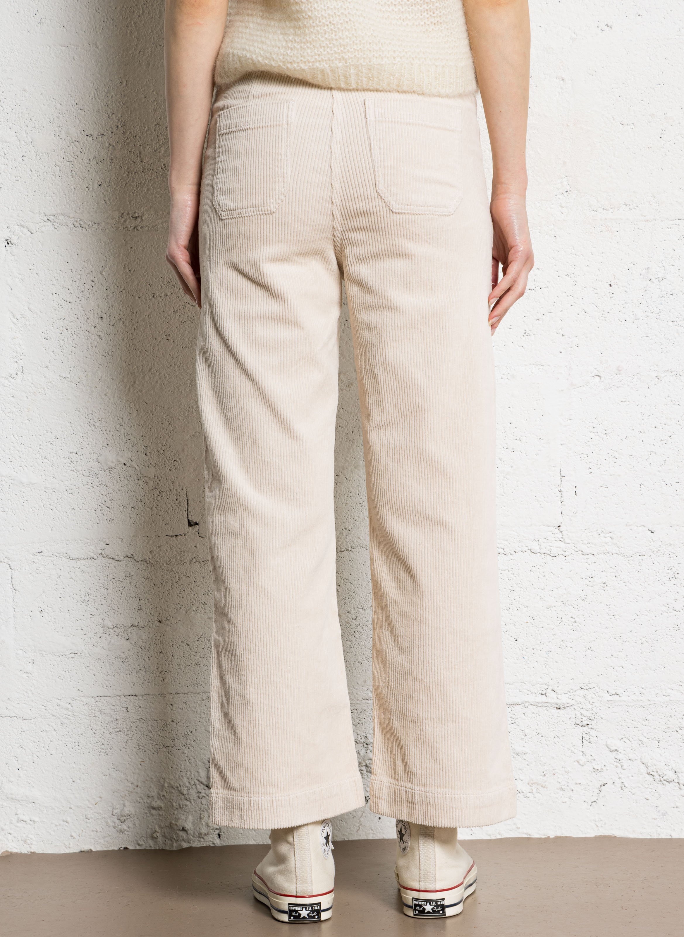 Corduroy carrot pants MAISON 123 White