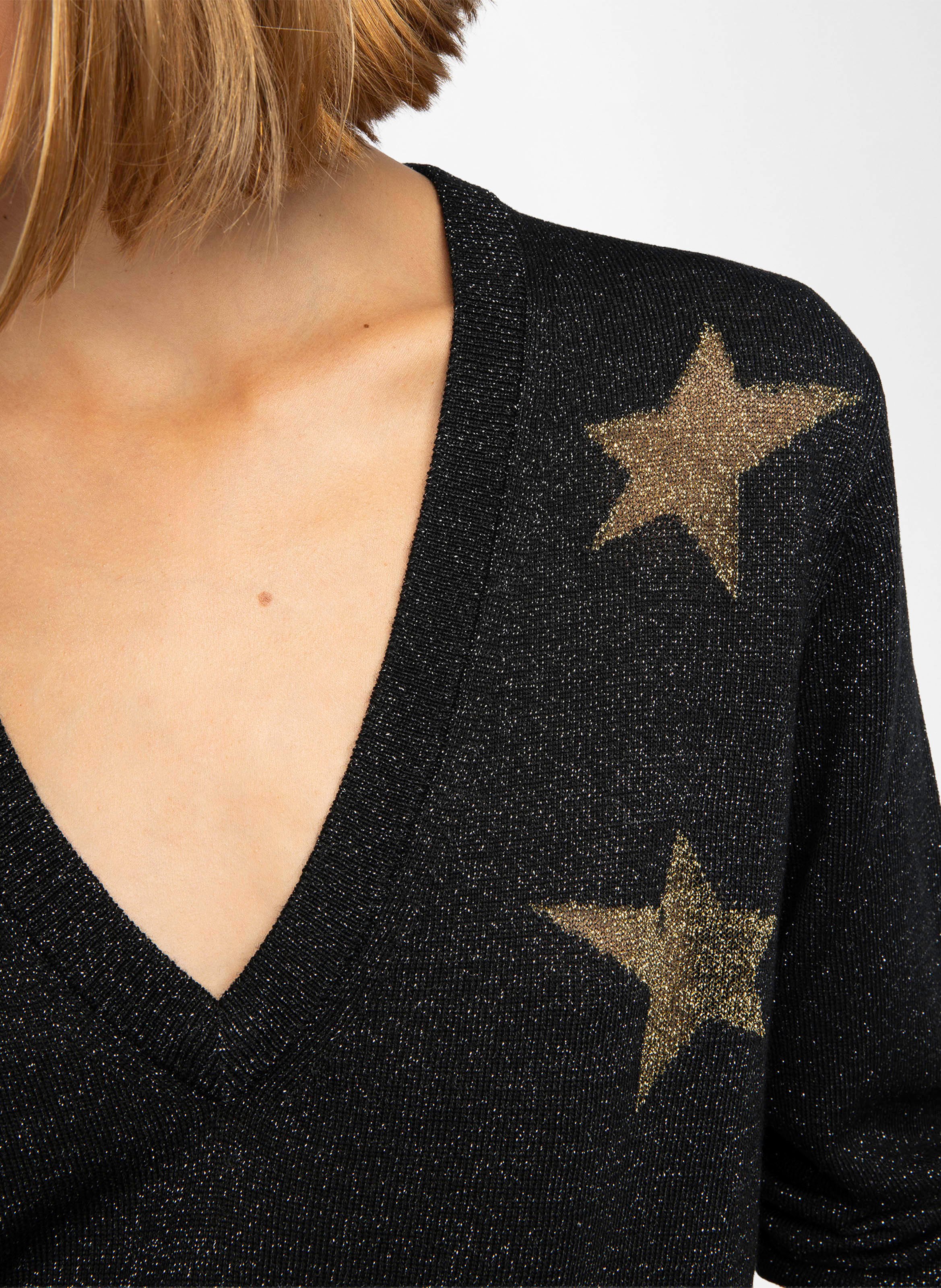 Pull col V en laine mélangée ZADIG&VOLTAIRE Noir