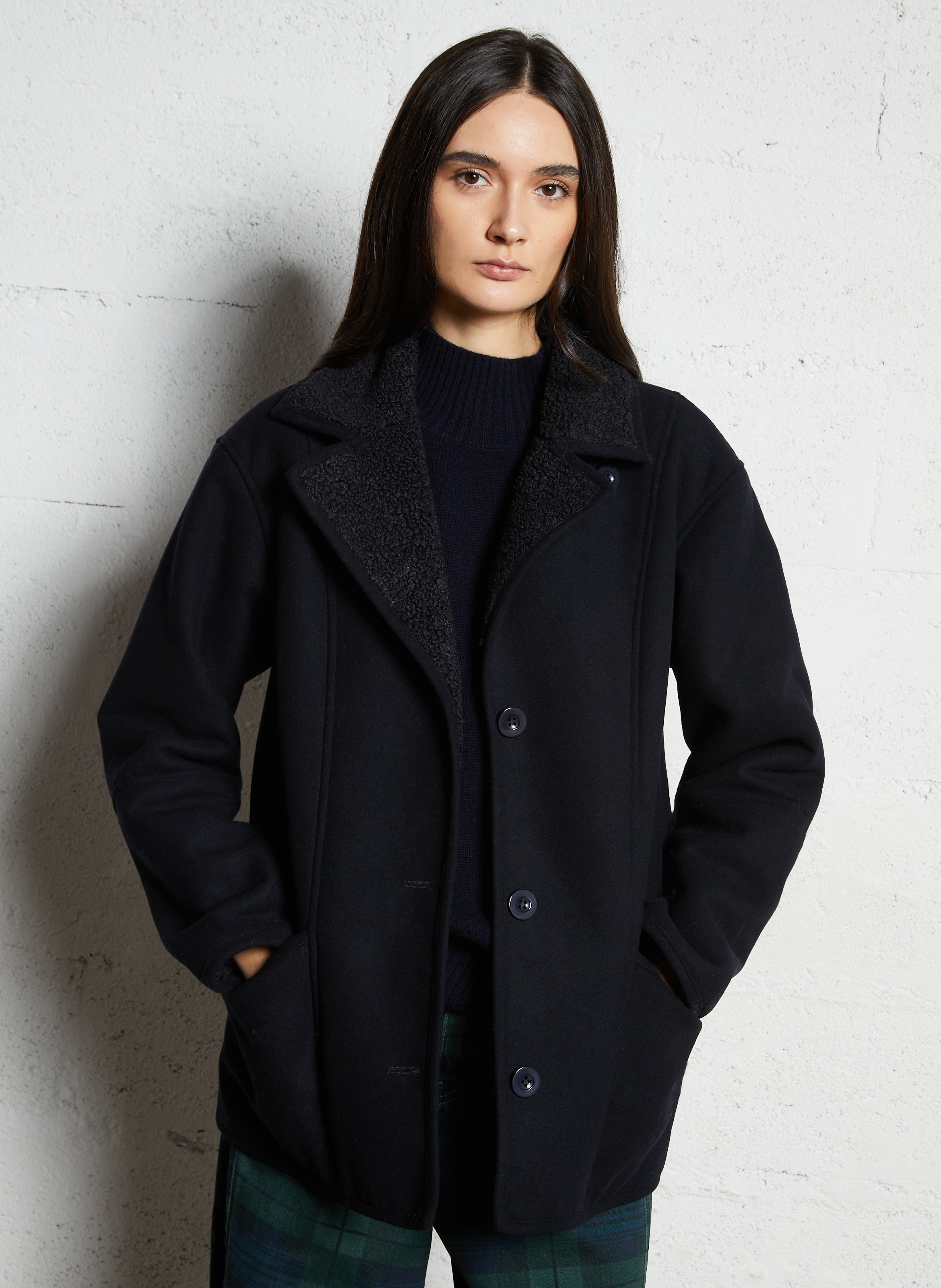 Classic collar coat MAISON 123 Blue