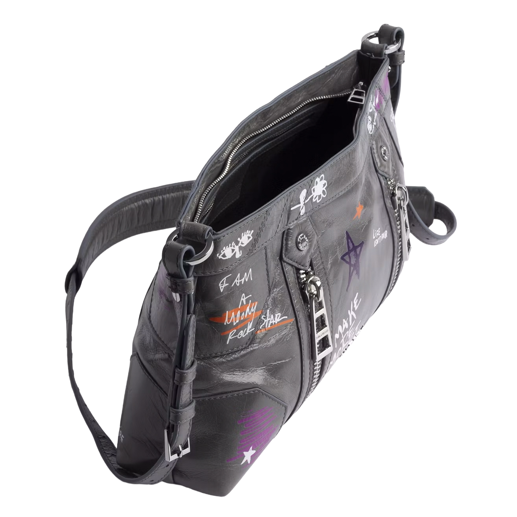 Dori leather shoulder bag ZADIG&VOLTAIRE Grey