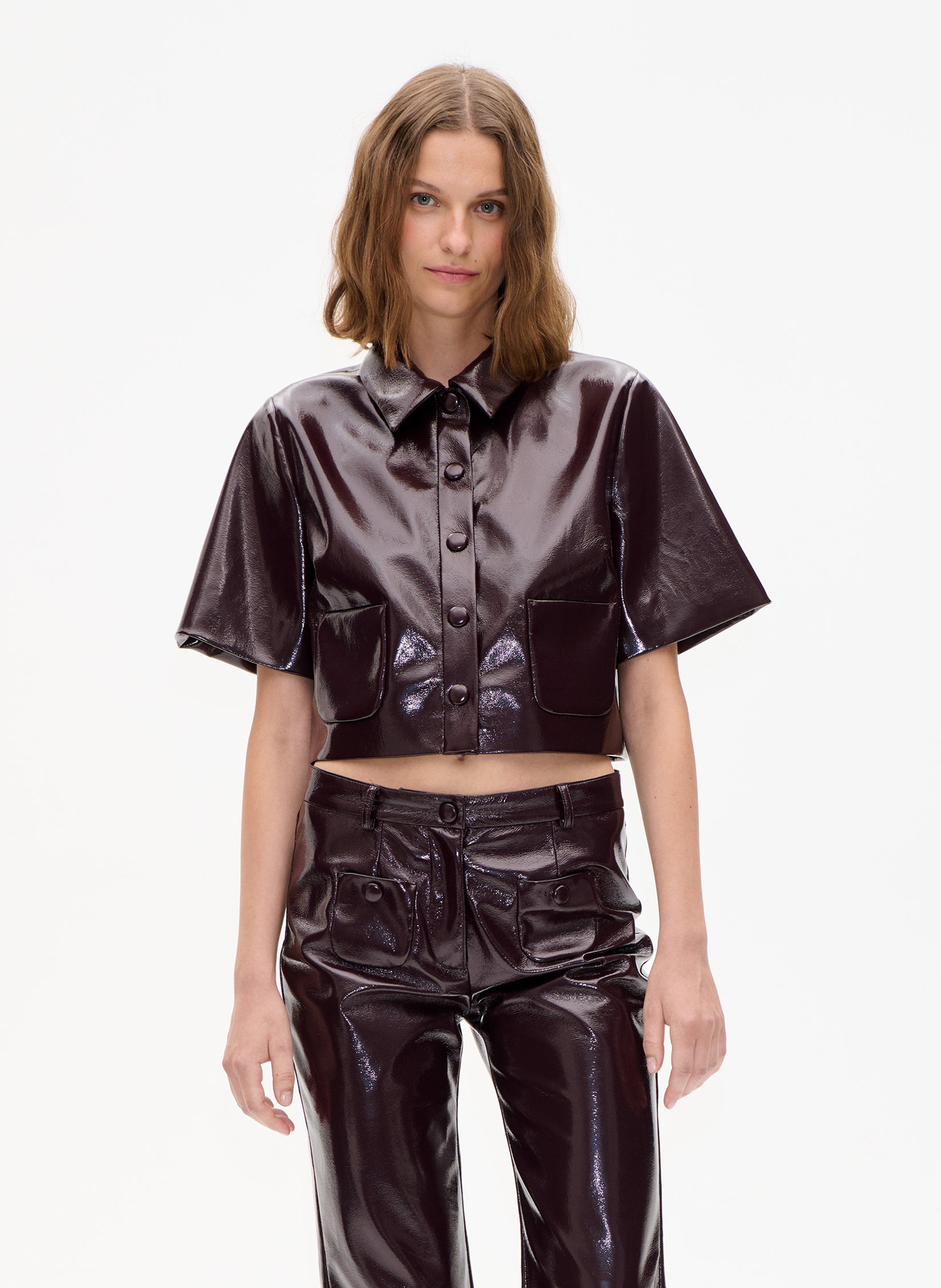 Veste droite col classique BAUM UND PFERDGARTEN Rouge