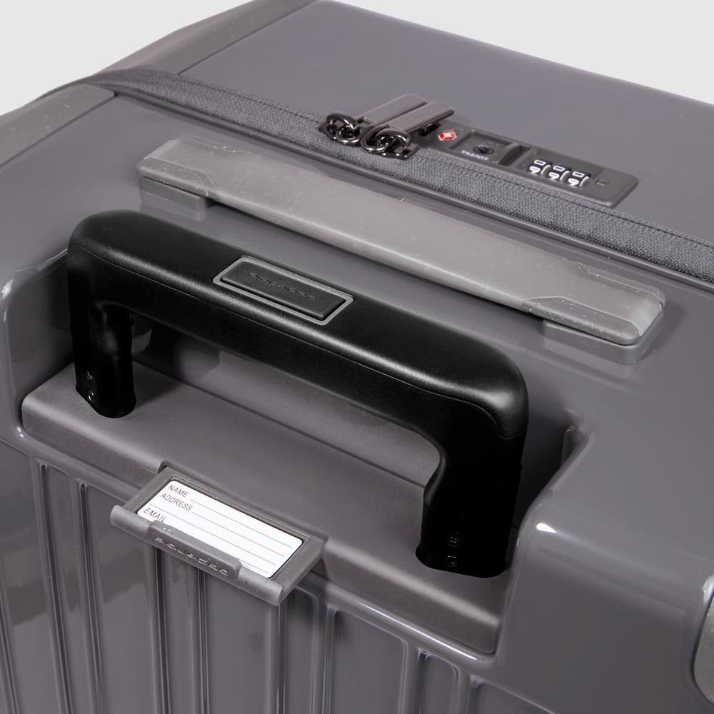 Medium 4-wheel trolley suitcase with TSA lock PIQUADRO Grey