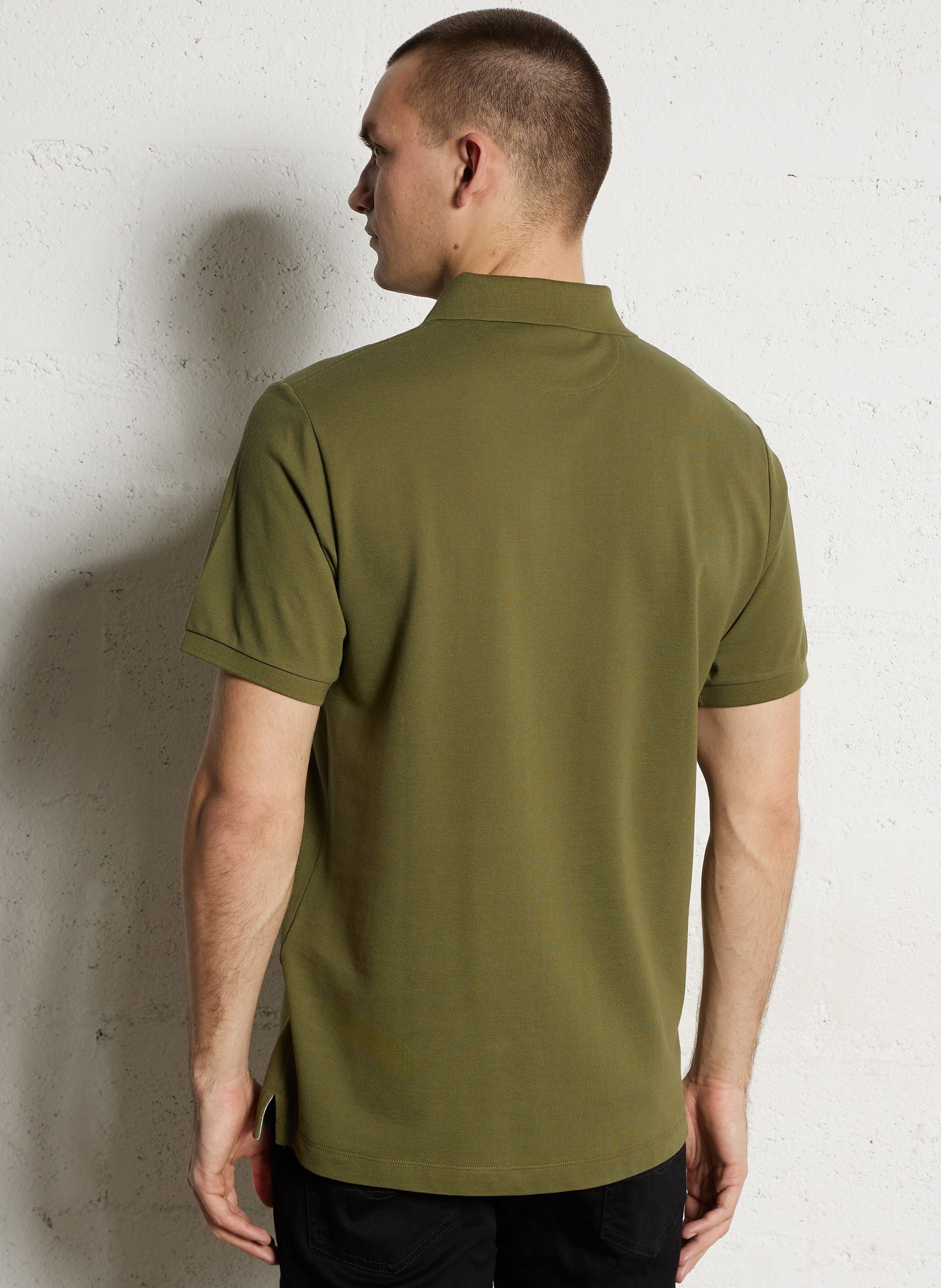 Polo met korte mouwen en een effen logo HACKETT Groen