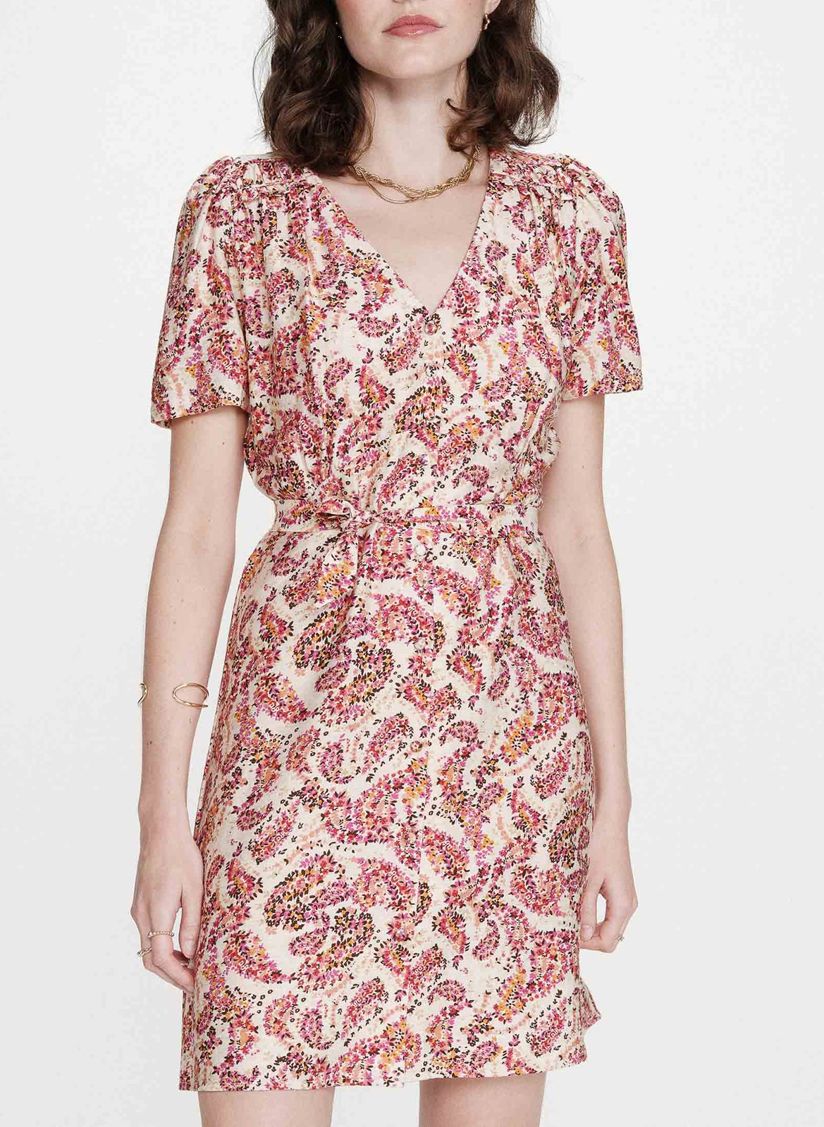 Robe courte droite imprimée GRACE ET MILA Orange