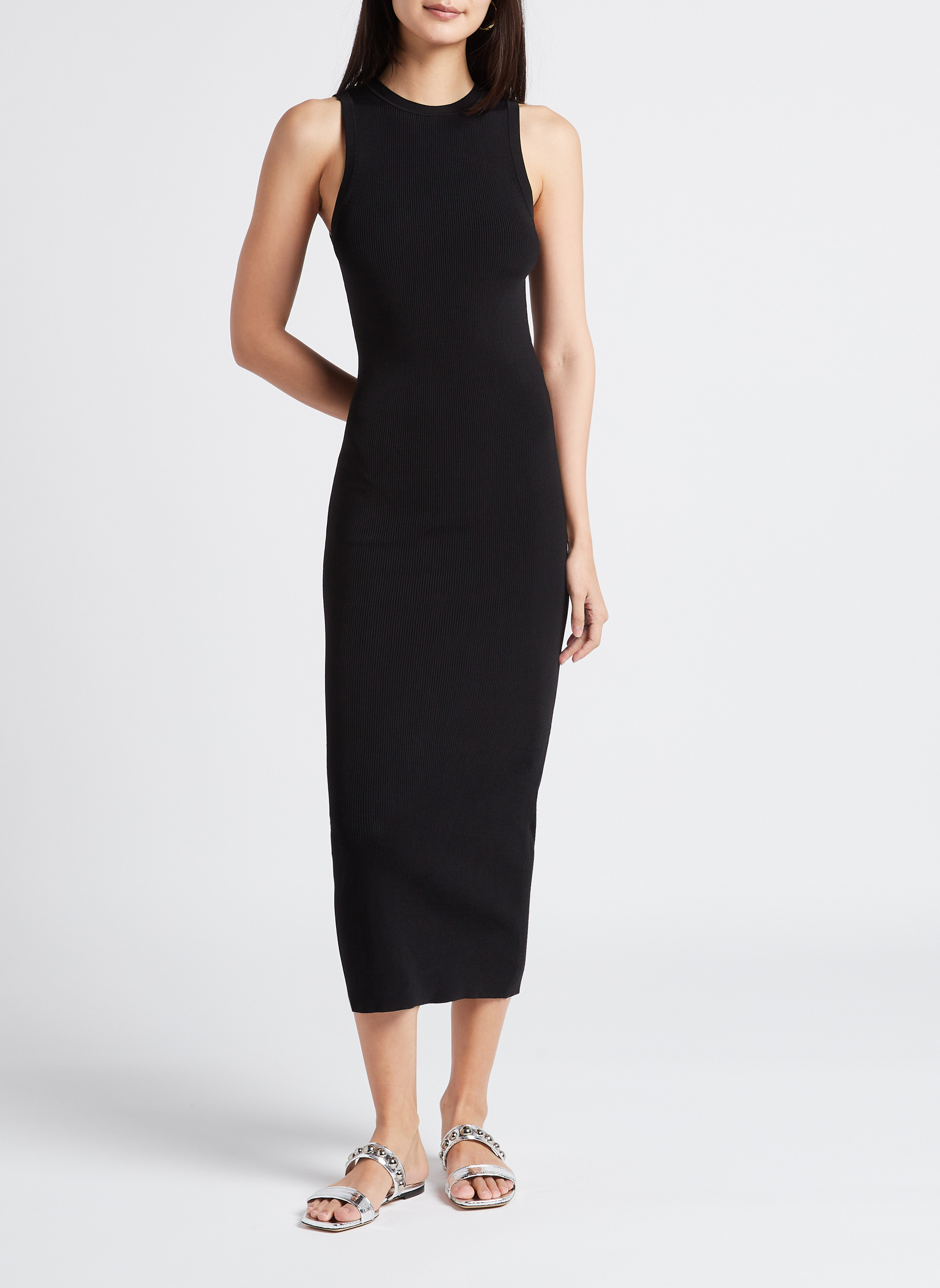 Ribbed round-neck tube dress IRO Black