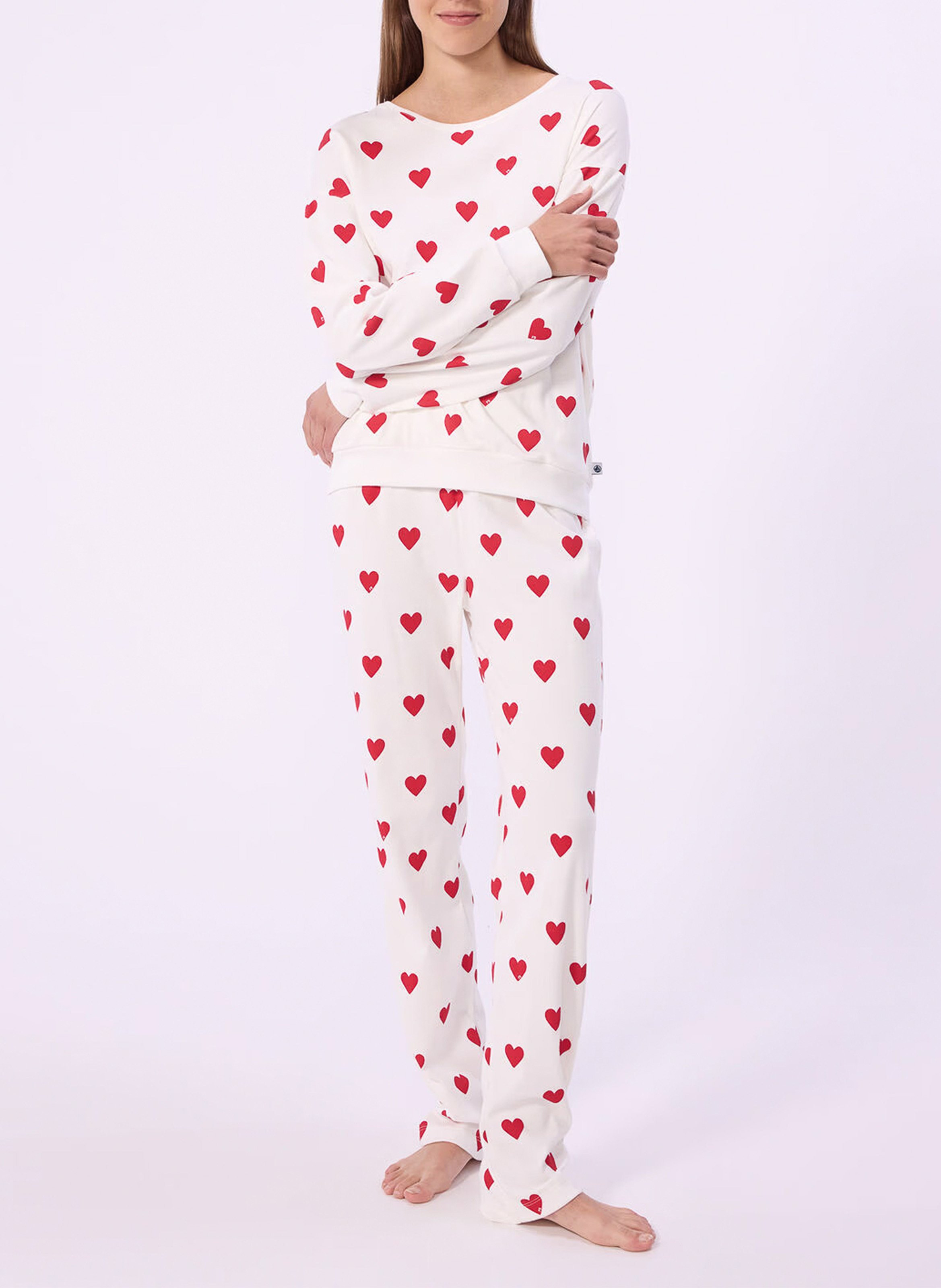 Heart Print Cotton Pyjamas PETIT BATEAU Multicolored