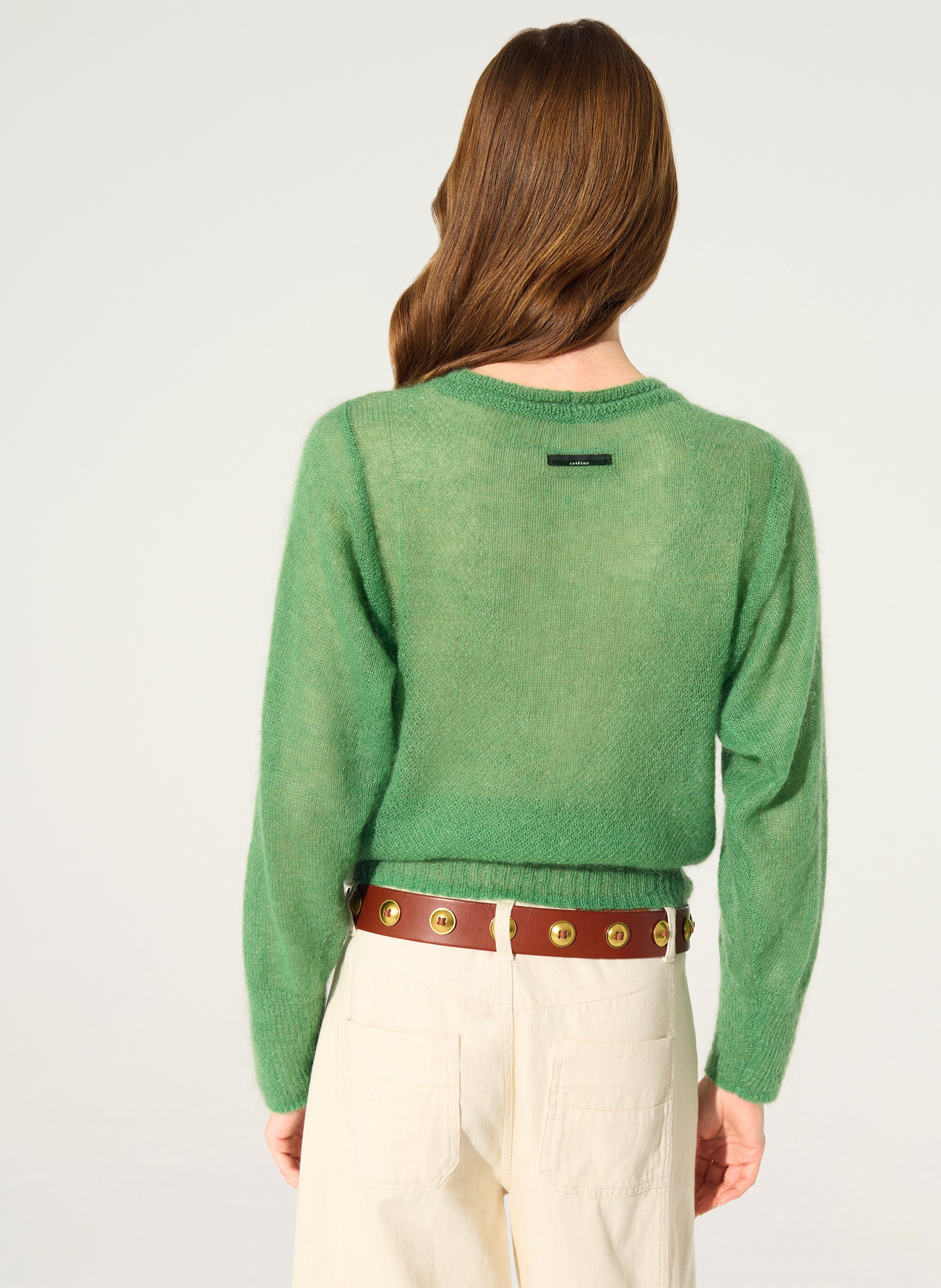 High-neck sweater COTELAC Green