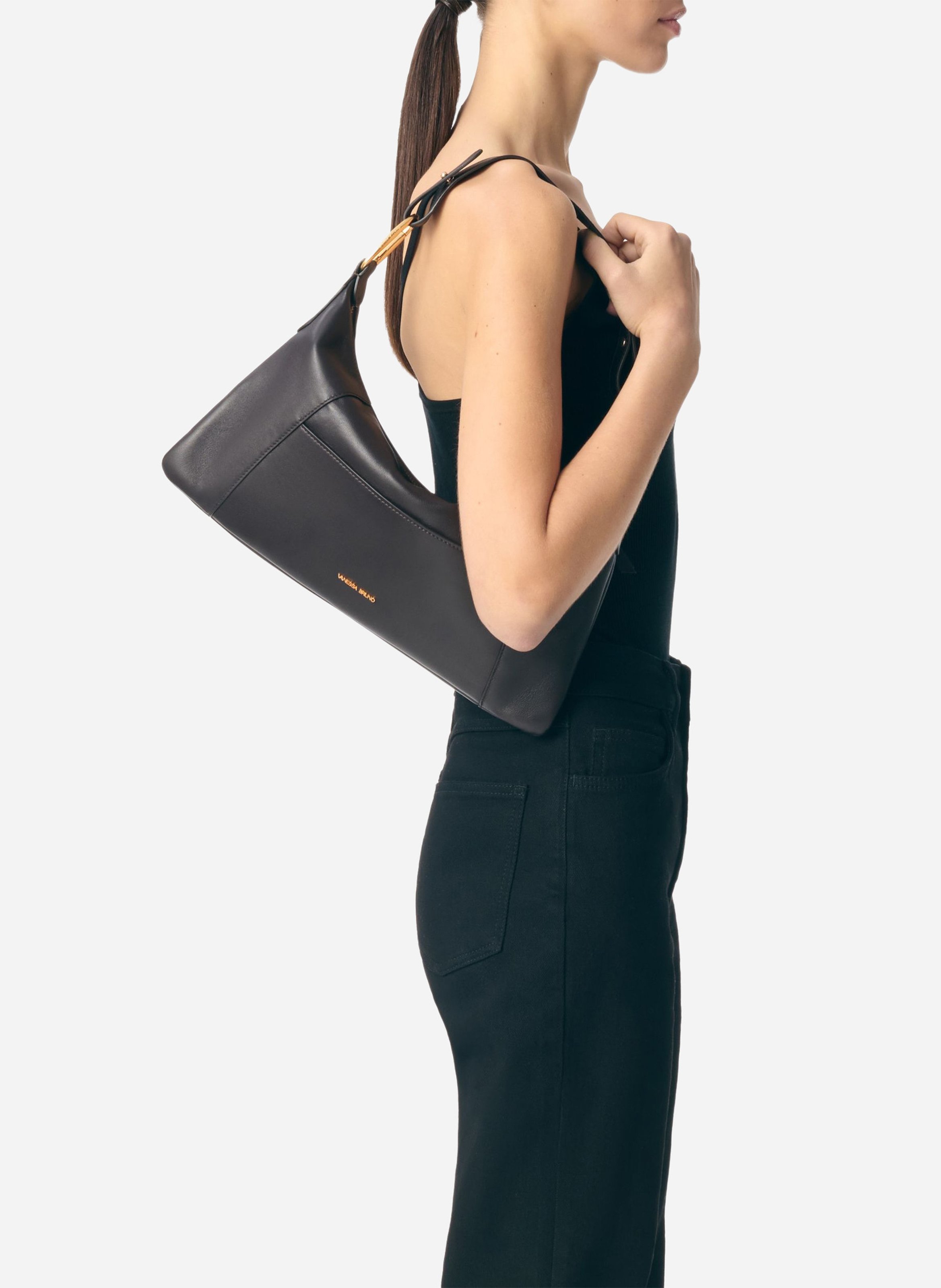 Bolso al hombro de piel VANESSA BRUNO Marron