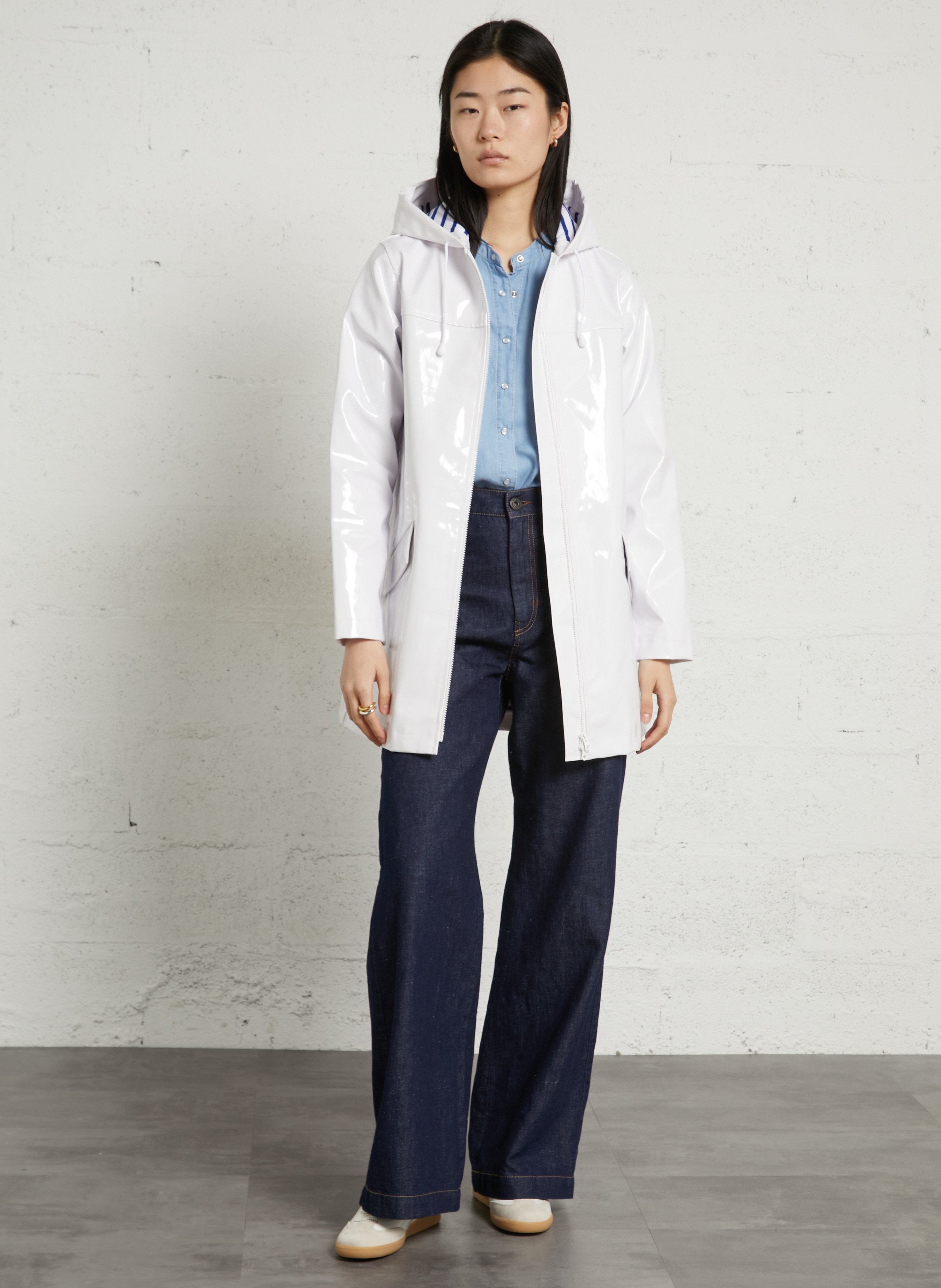 Sneaker mit Wildleder-Zehenkappe 0'105 Weiss