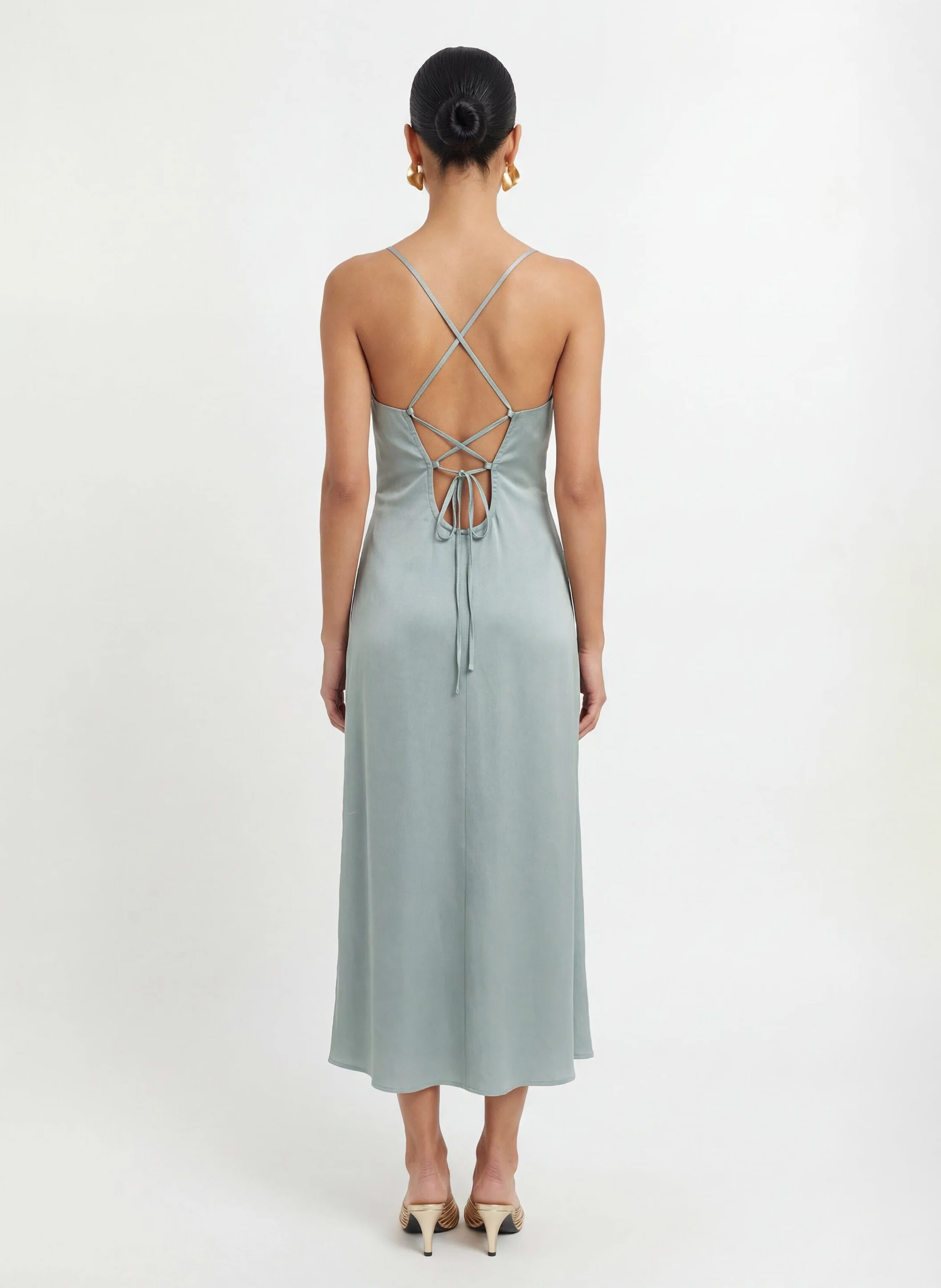 Robe longue encolure benitier  KOOKAI Vert