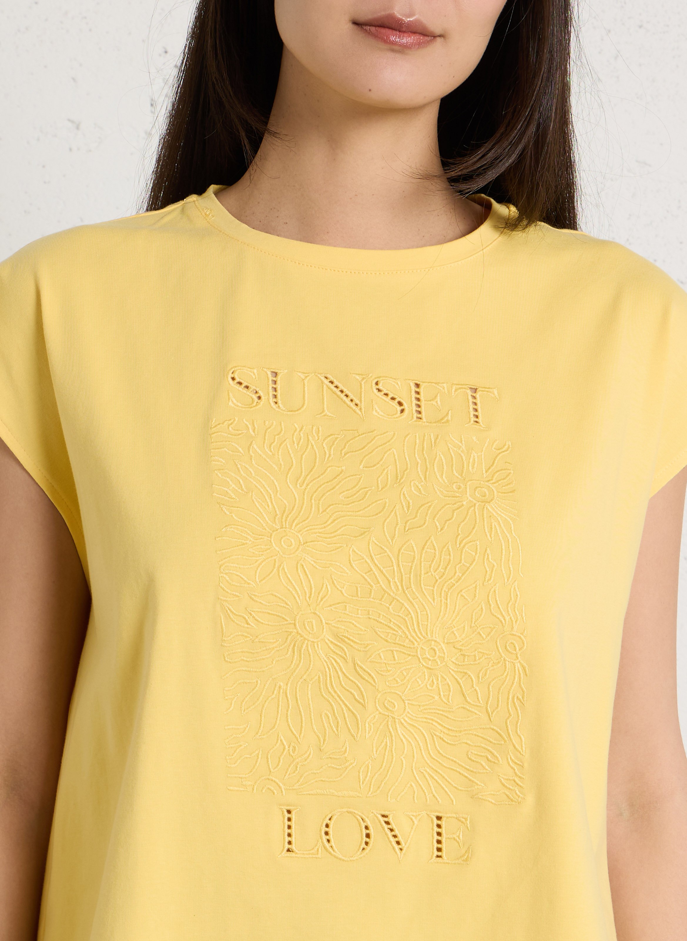 Tee-shirt ample en coton mélangé LA PETITE ETOILE Jaune