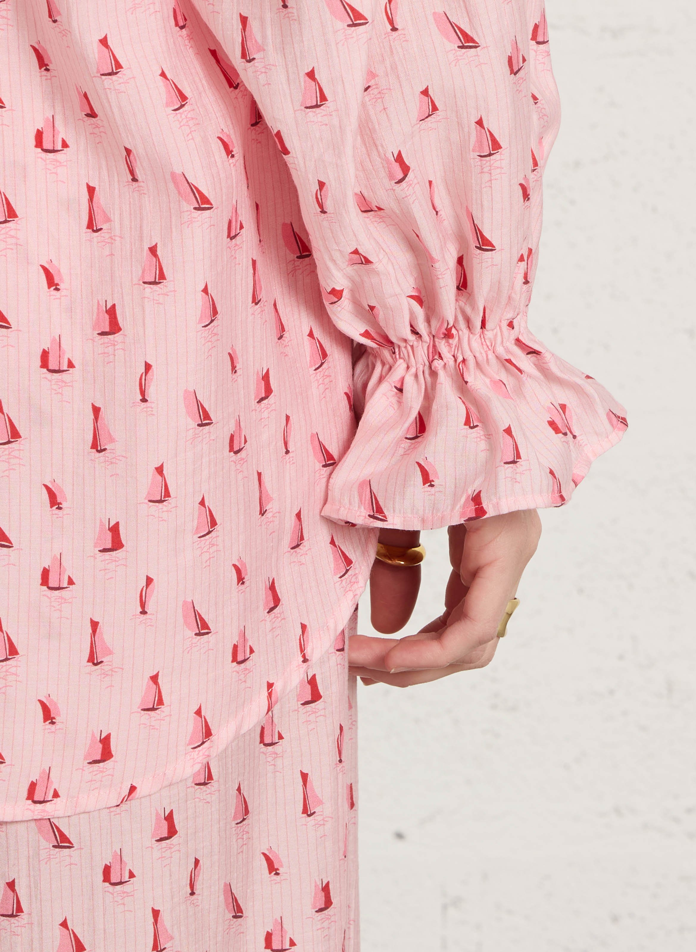 Chemise ample à rayures AMERICAN VINTAGE Rose