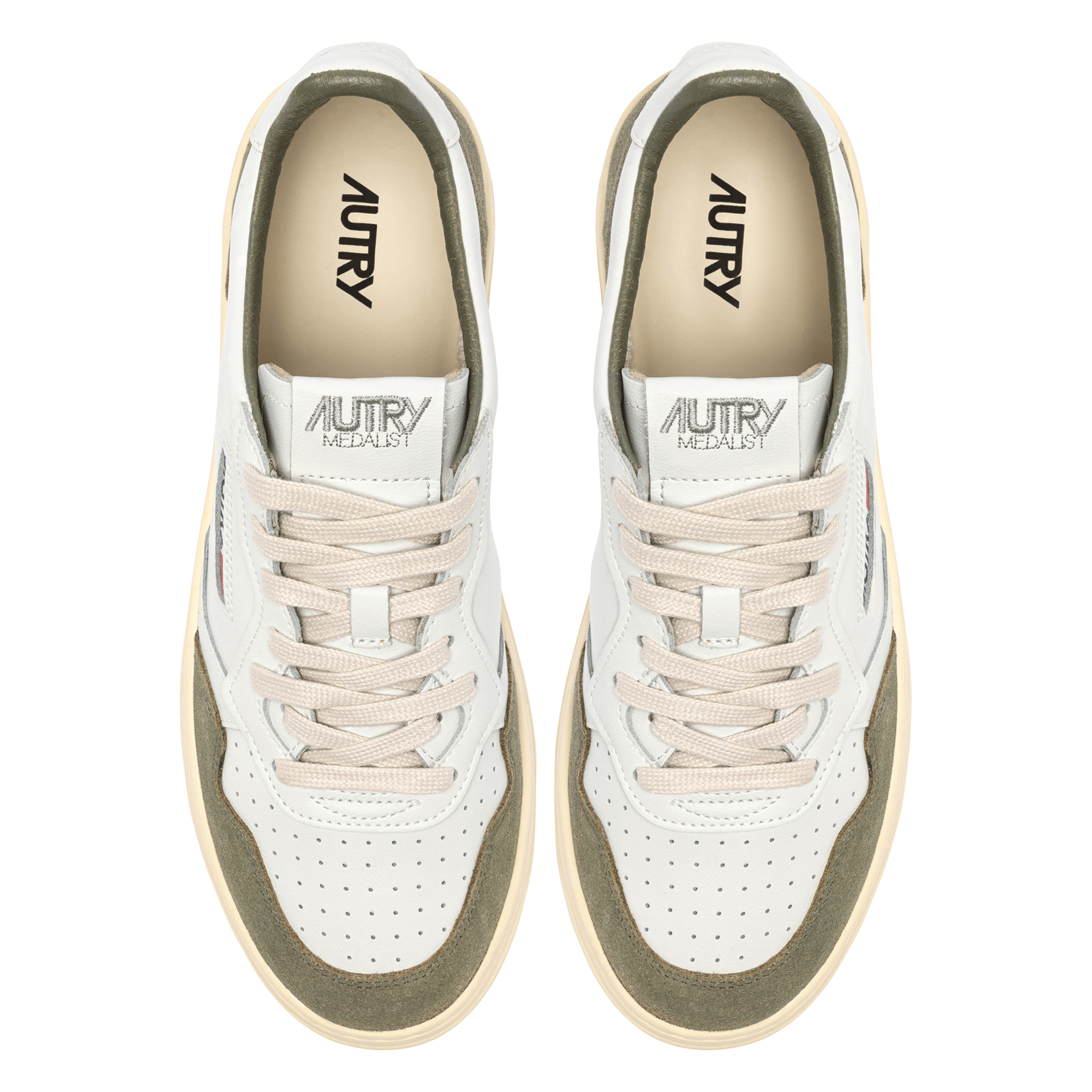 Niedrige Sneaker aus Leder-Mix | Grun AUTRY Herren