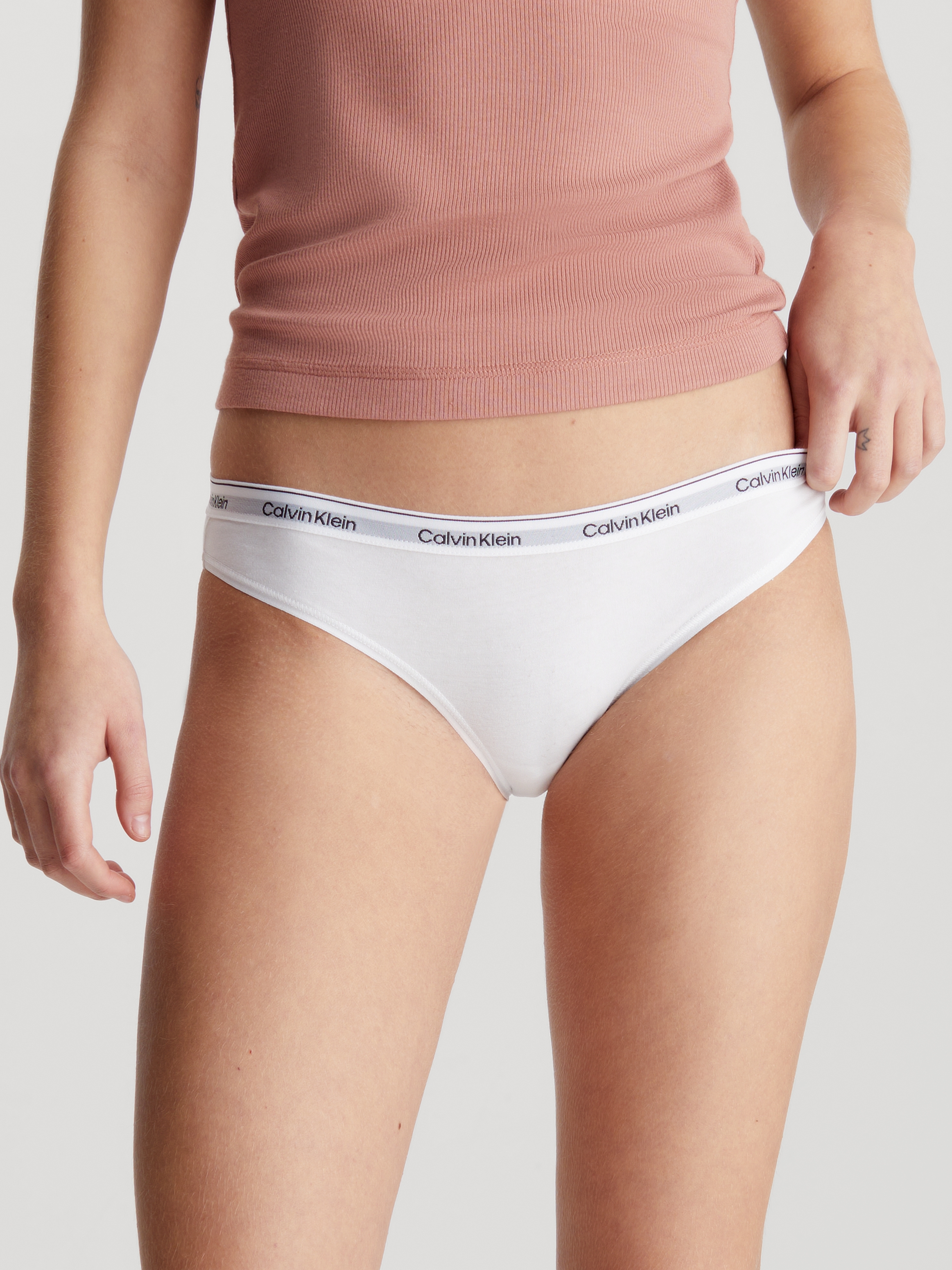 Lot de 3 culottes en coton mélangé CALVIN KLEIN UNDERWEAR Blanc