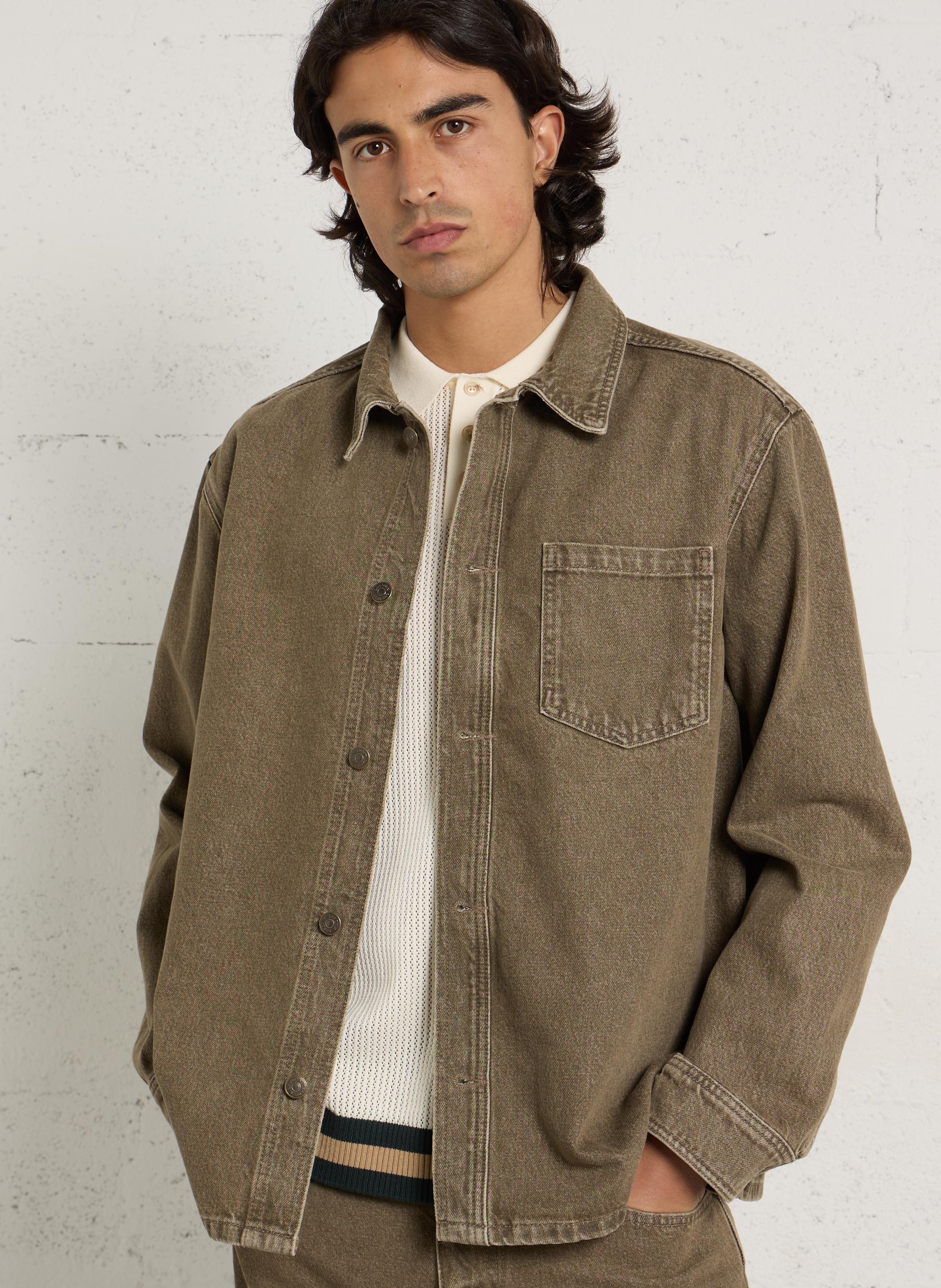 Jeansjacke mit klassischem Kragen LES DEUX Braun