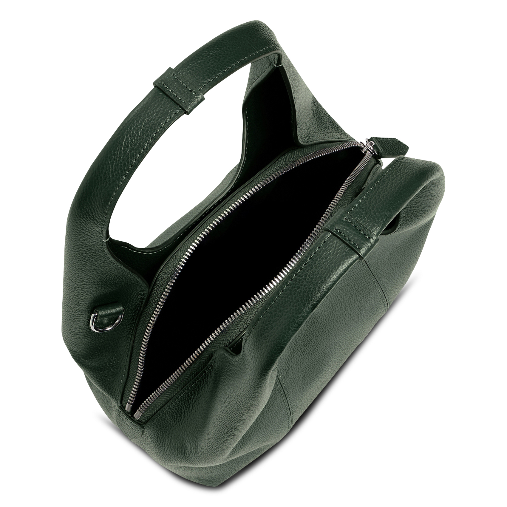 Grained leather shoulder bag | Green LE TANNEUR Women
