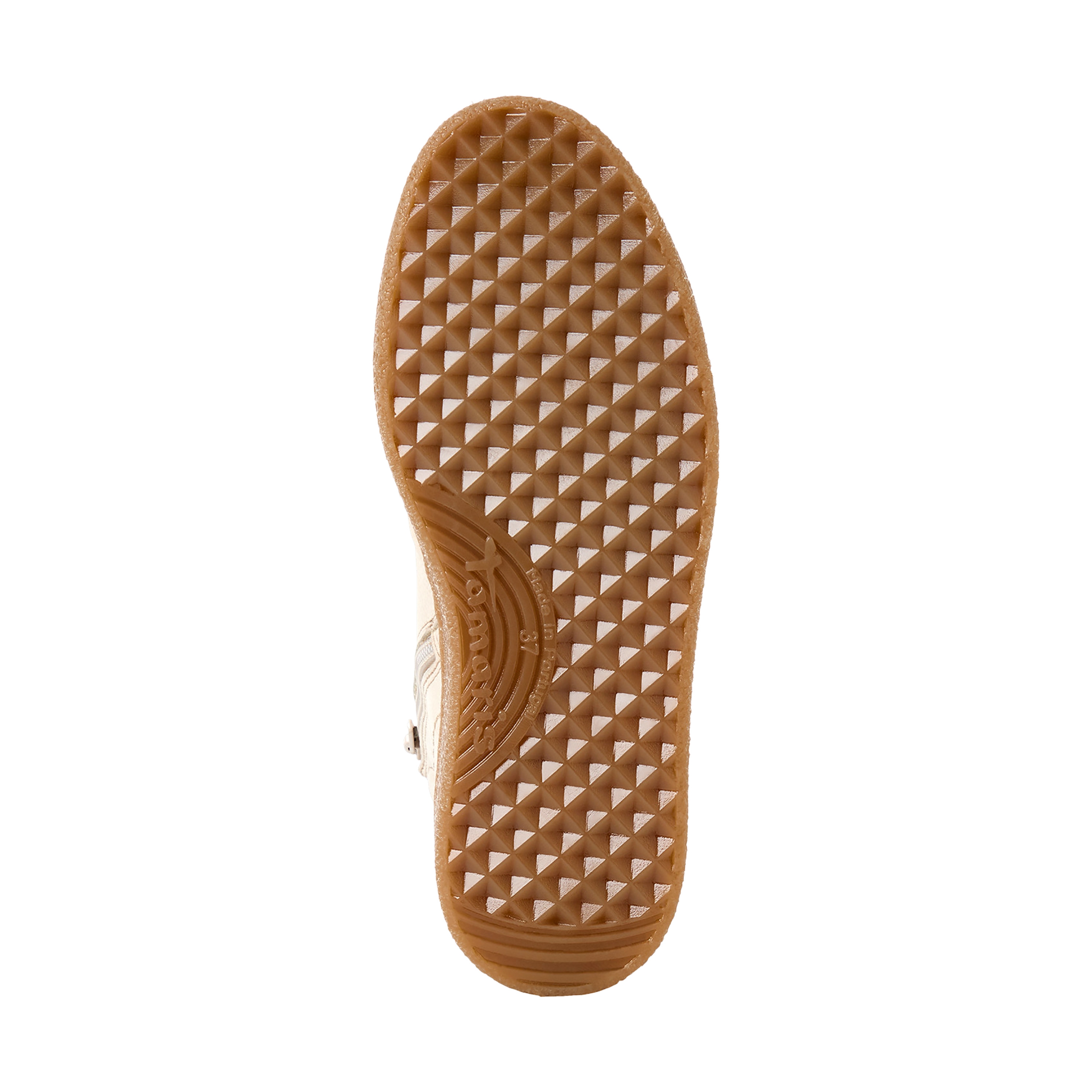 High-top leather sneakers TAMARIS Beige