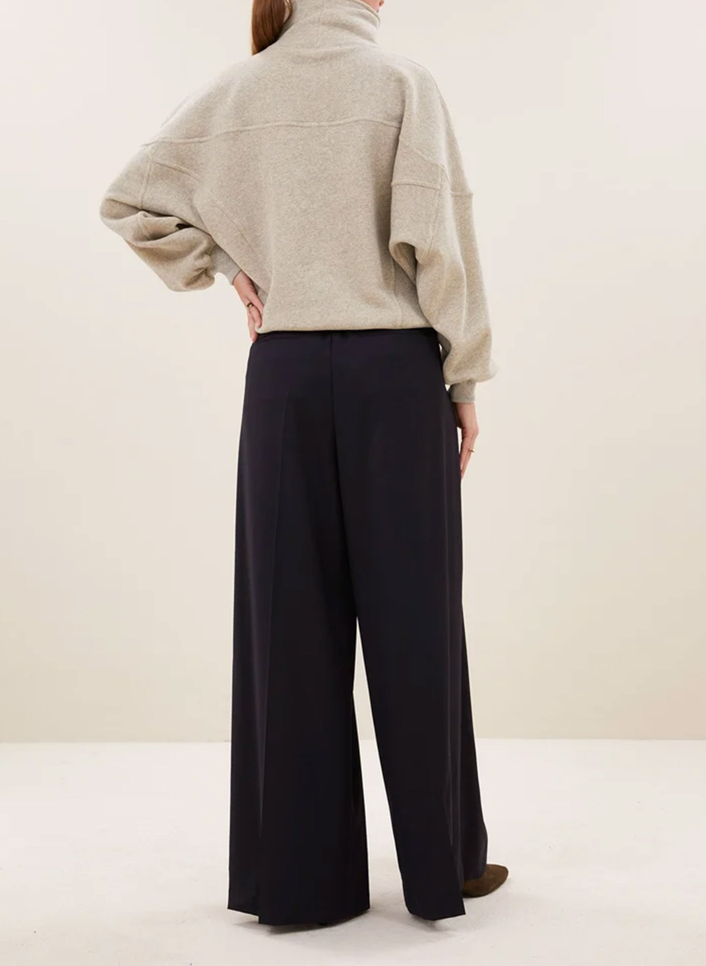 Sweat col montant zippé uni BY BAR Doré