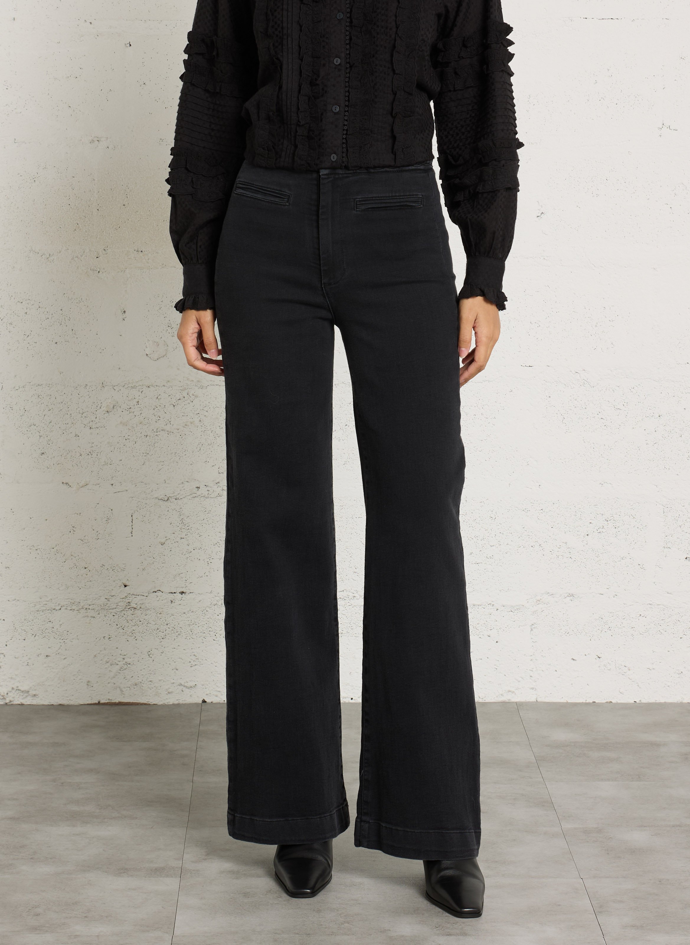 Gerader Jeans aus Baumwollmischung MAISON HOTEL Blau