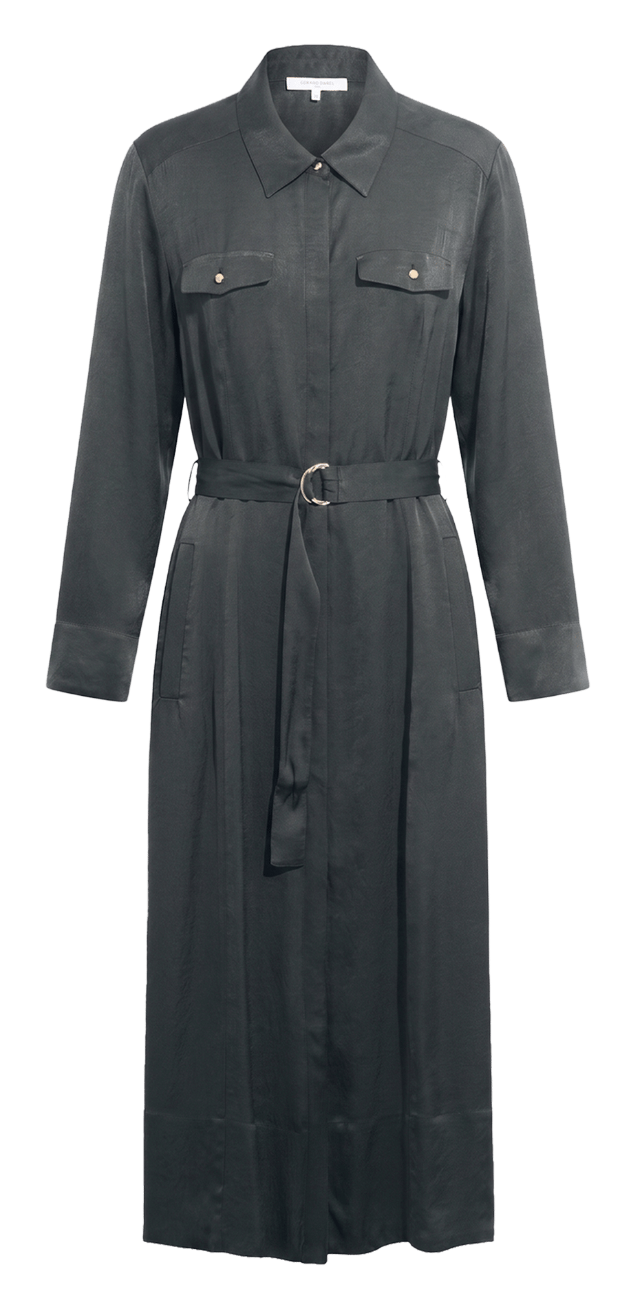 Robe longue ceinturée unie GERARD DAREL Kaki