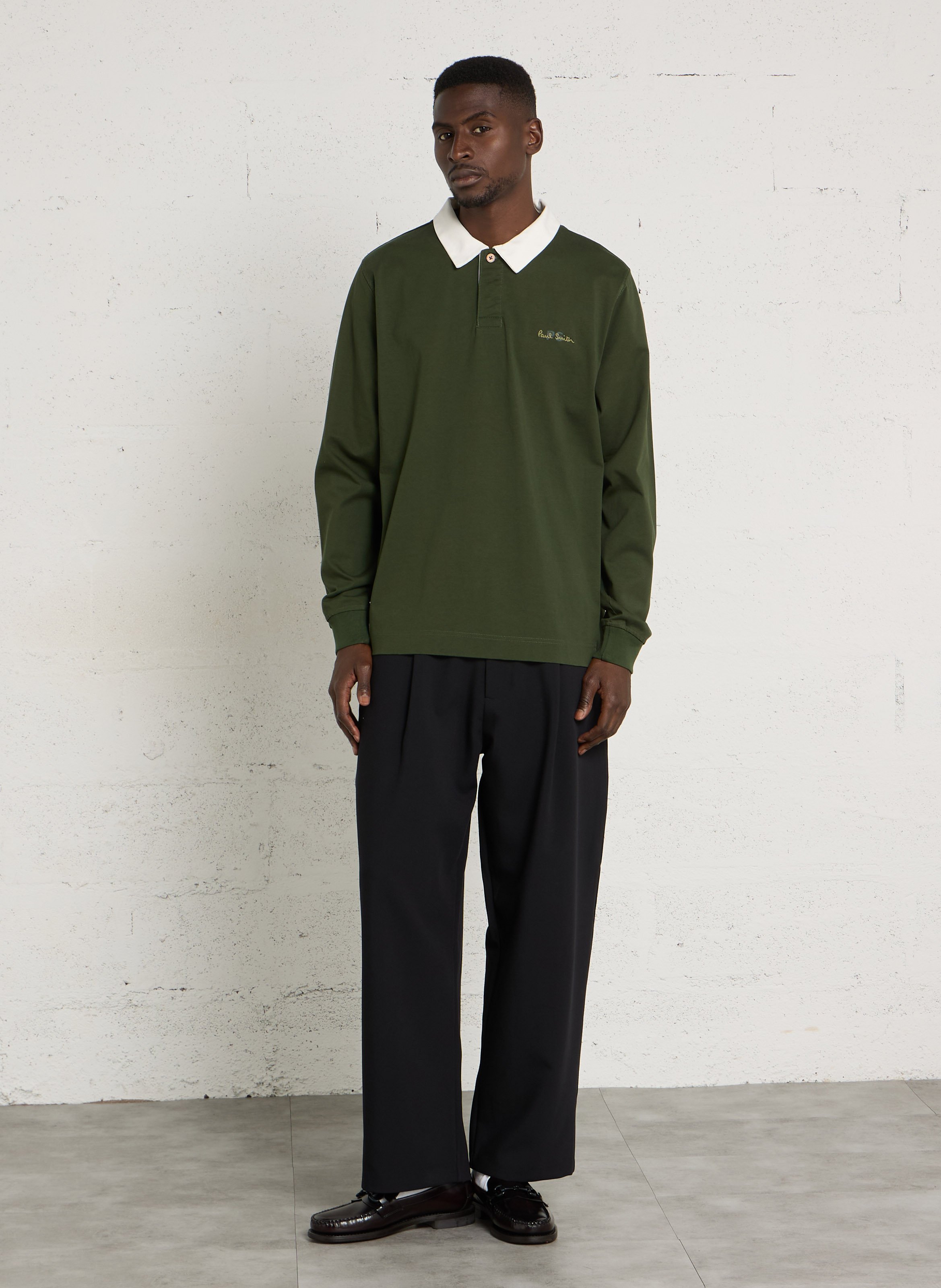 Polo manches longues droit PAUL SMITH Vert